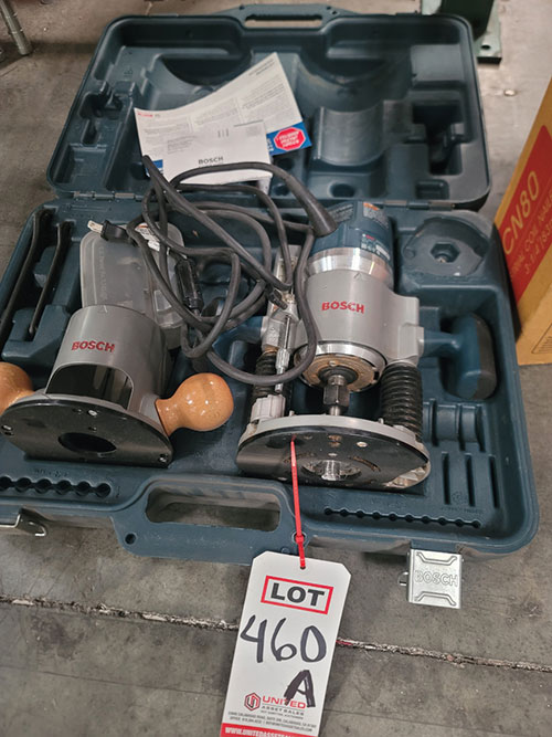 LOT - BOSCH ROTOR MOTOR, MODEL 1617EVS, W/ CASE AND ACCESSORIES IN CASE-460A
