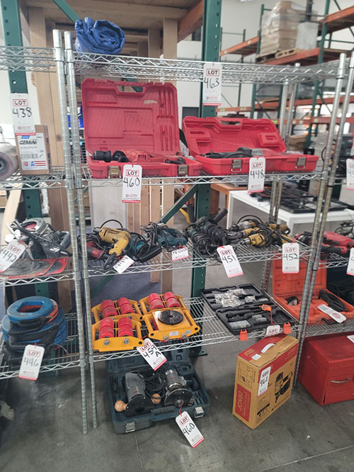LOT - (3) WIRE RACKS: (1) 28" X 18" X 72" HT AND (2) 48" X 18" X 72" HT, CONTENTS NOT INCLUDED, (DELAYED PICKUP UNTIL TUESDAY, AUGUST 18)-463