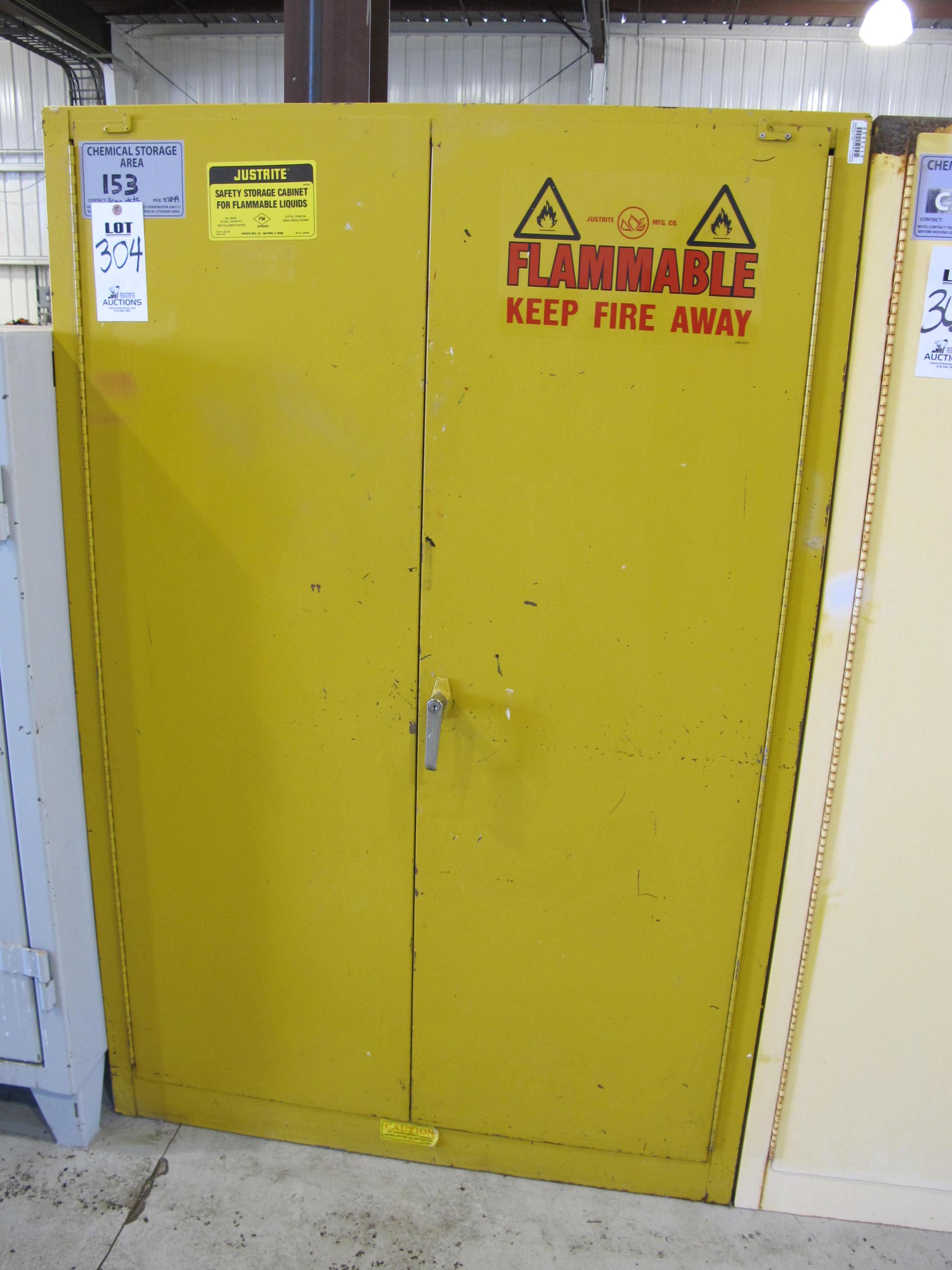 JUSTRITE FLAMMABLE LIQUID STORAGE CABINET (G-49) LOADING & HANDLING FEE $25-