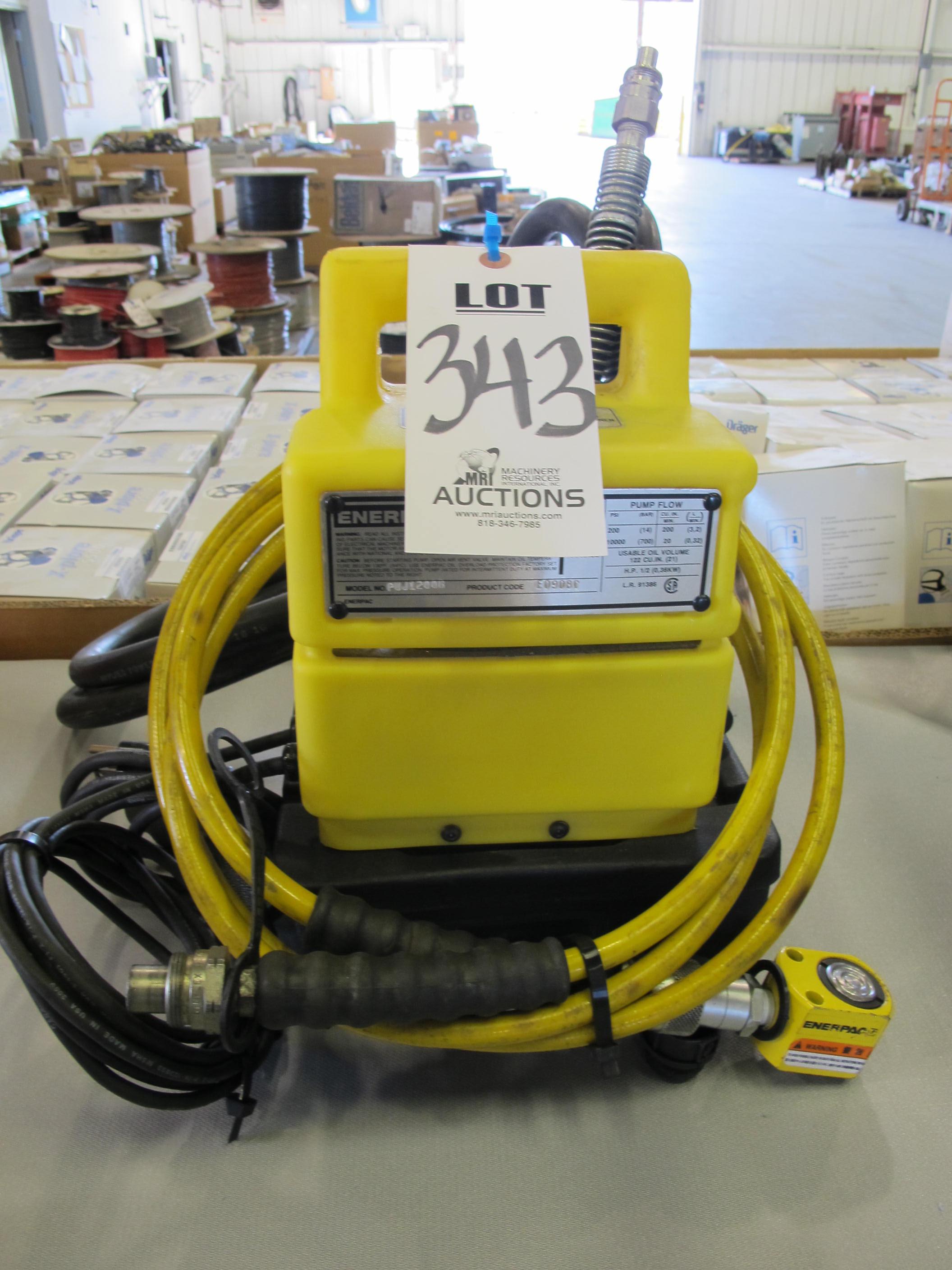 ENERPAC MODEL P0012008 HYDRAULIC UNIT (G-49) LOADING & HANDLING FEE $5-
