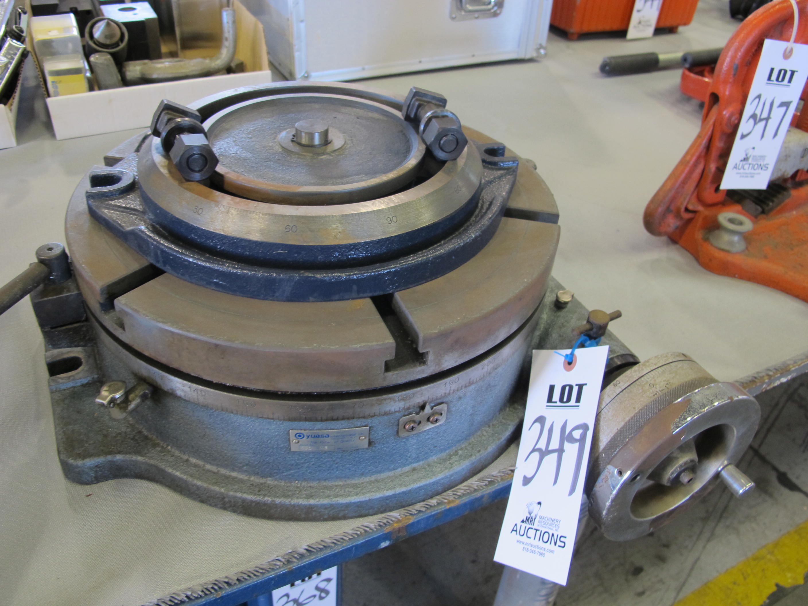 YUASA MODEL 550 15" ROTARY TABLE, S/N 115 (G-49) LOADING & HANDLING FEE $5-