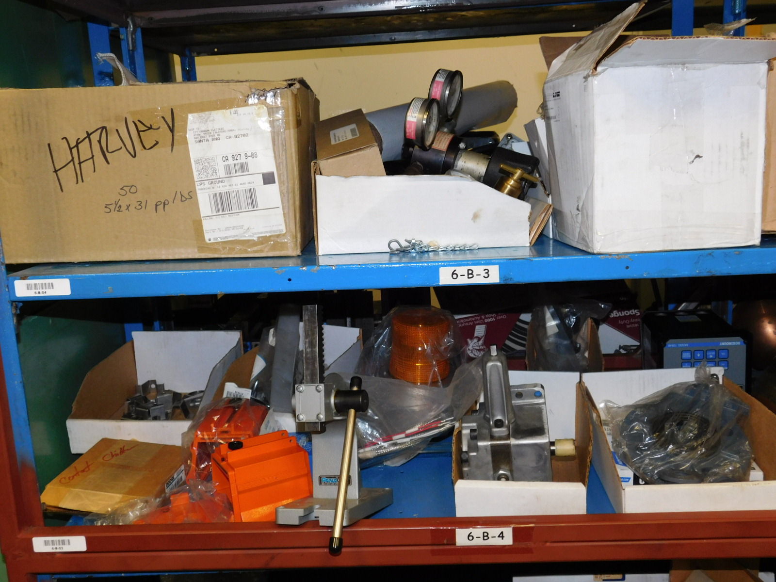 DOUBLE-SIDED ISLAND AREA: 5'X16'X8'! HIGHLIGHTS: GREEN OKUMA PARTS CABINET ENDCAP! (2) 7'X2'X8' SHELF UNITS FULL OF ASSORTED PARTS & PIECES: VARIOUS DIAMETERS OF SOFT COPPER PIPE ROLLS, BIG MACHINE DRIVE SCREWS, WELDING REGULATORS, 6 LISTA CABINETS, 28"X28"X60" & 2 STANLEY VIDMAR 30"X28"X66"CABINETS FULL OF ALL TYPES/SIZES OF BEARINGS, BAND HEATERS, VARIOUS SIZES OF LINK BELT CHAIN LENGTHS, SCHRADER BELLOWS PARTS, ELECTRONIC PARTS, CIRCUIT BOARDS, SELF FEED PARTS/TOOLS, RUBBER DRIVE BELTS, HOLE SAVERS,MOKON PARTS, SANDBLAST PARTS, LATHE PARTS, AIR LINE REGULATORS/LUBRICATORS, LIGHT BULBS, WELDING ACCESSORIES, ETC. - TOO MUCH TO LIST - COME SEE IT ALL, OR VIEW PHOTOS!-351