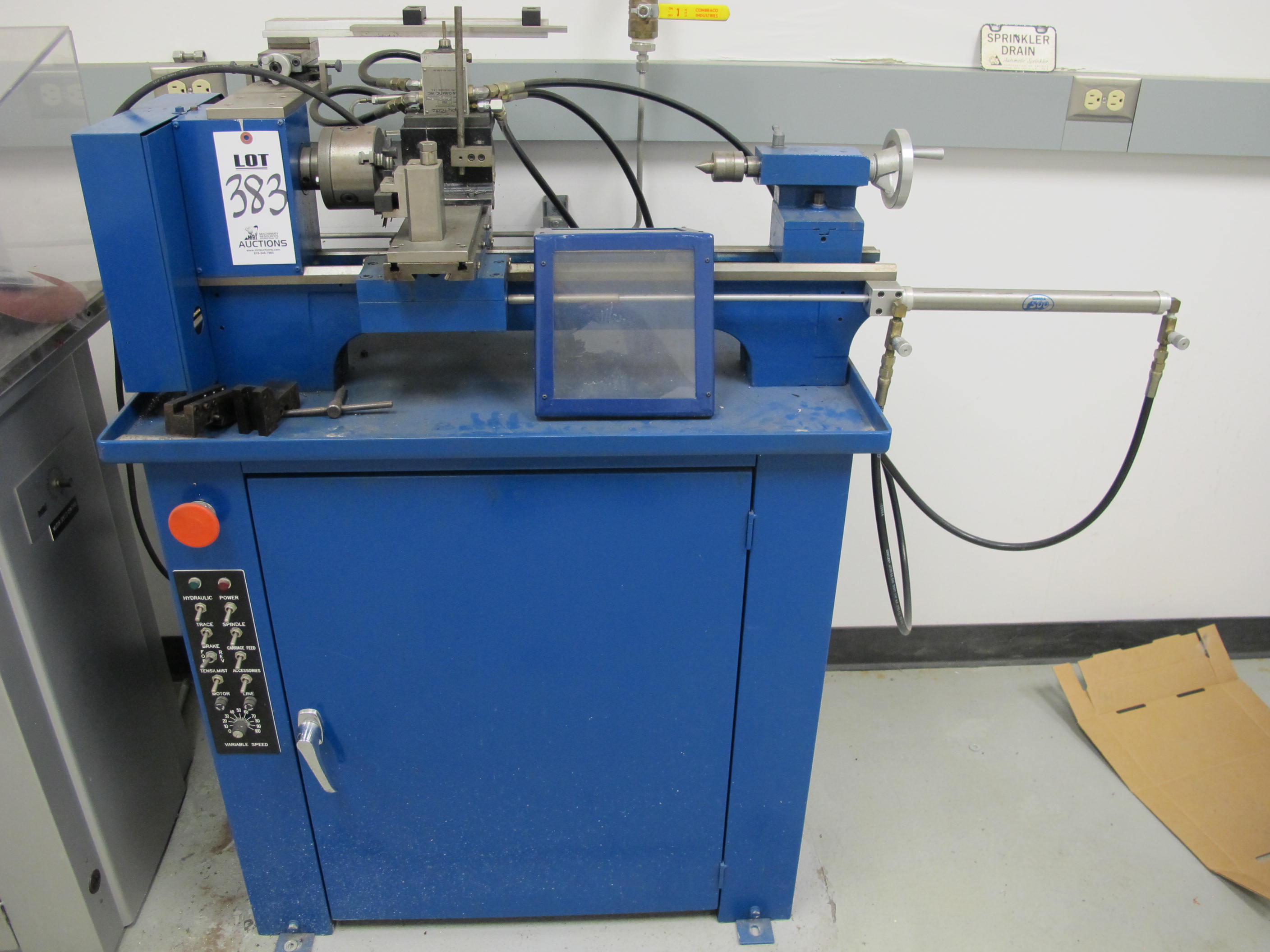 TENSILKUT ENGINEERING MODEL 70-10 BRUSH MACHINE 1-TON MOTOR, S/N 702092 (W-46) LOADING & HANDLING FEE $100-