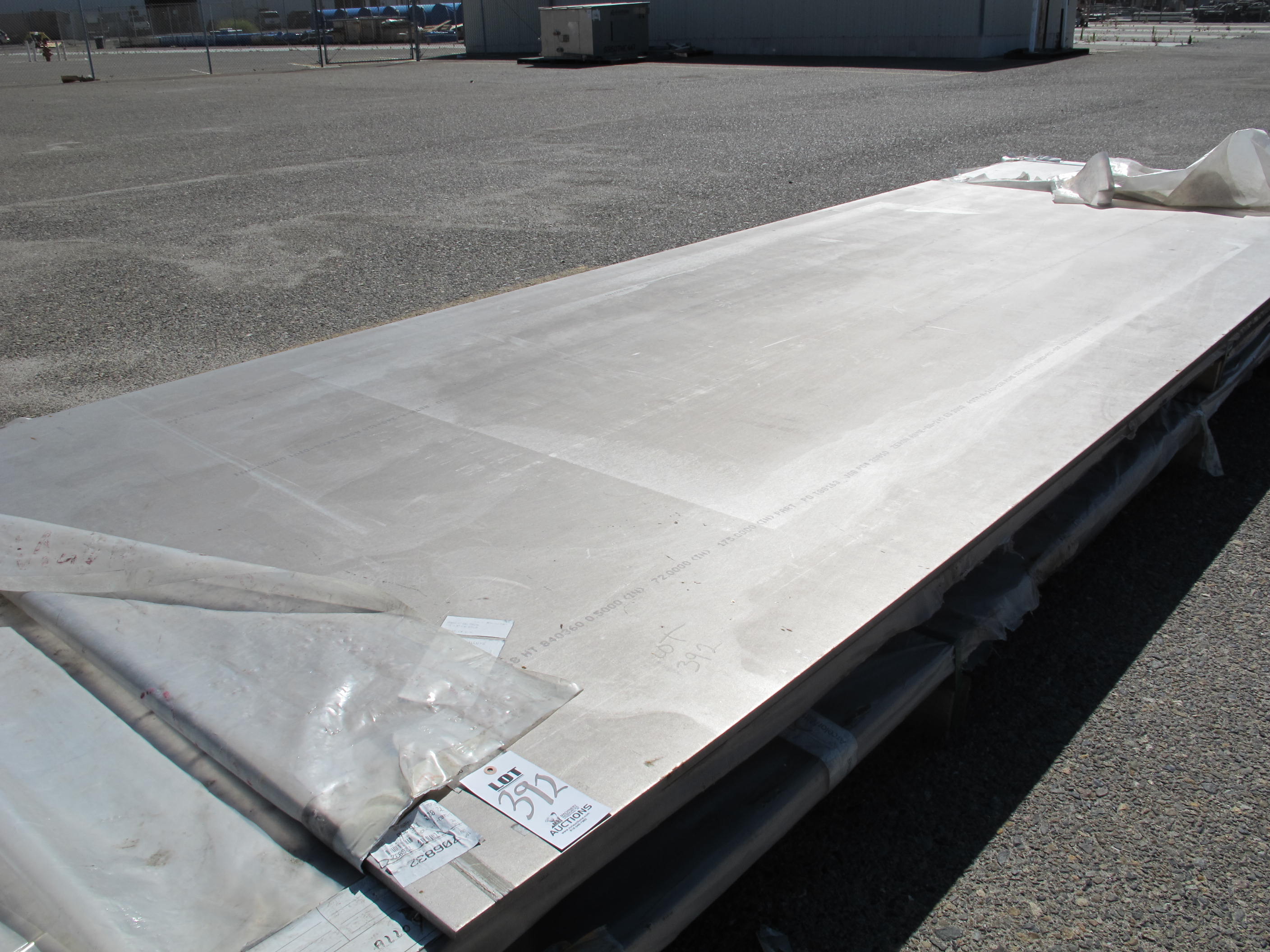 LOT (3) 72" X 240" X 1/2" X 2,599 LBS (TOTAL 7,797 LBS) ZERON SA-240ED2010 METAL PLATE (W-46 YARD) LOADING & HANDLING FEE $25-