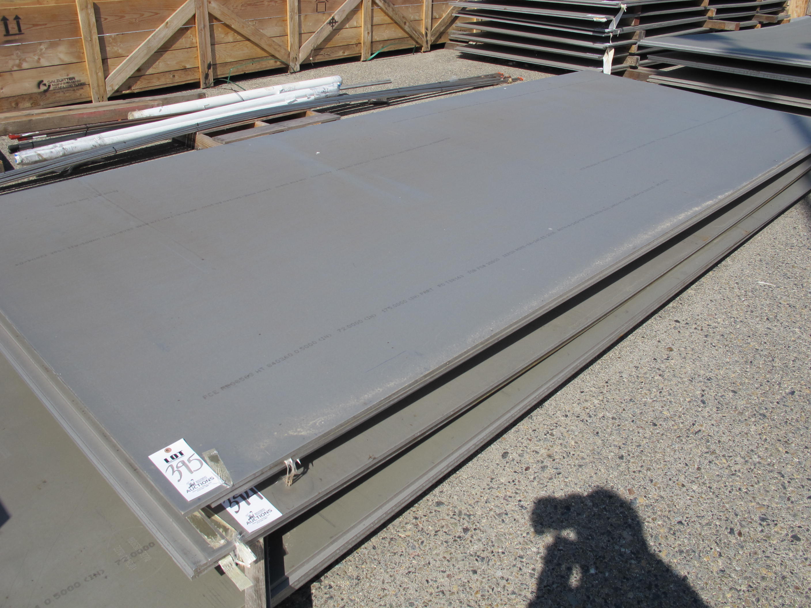 LOT (3) 72" X 240" X 1/2" X 2,599 LBS (TOTAL 7,797 LBS) ZERON SA-240ED2010 METAL PLATE (W-46 YARD) LOADING & HANDLING FEE $25-