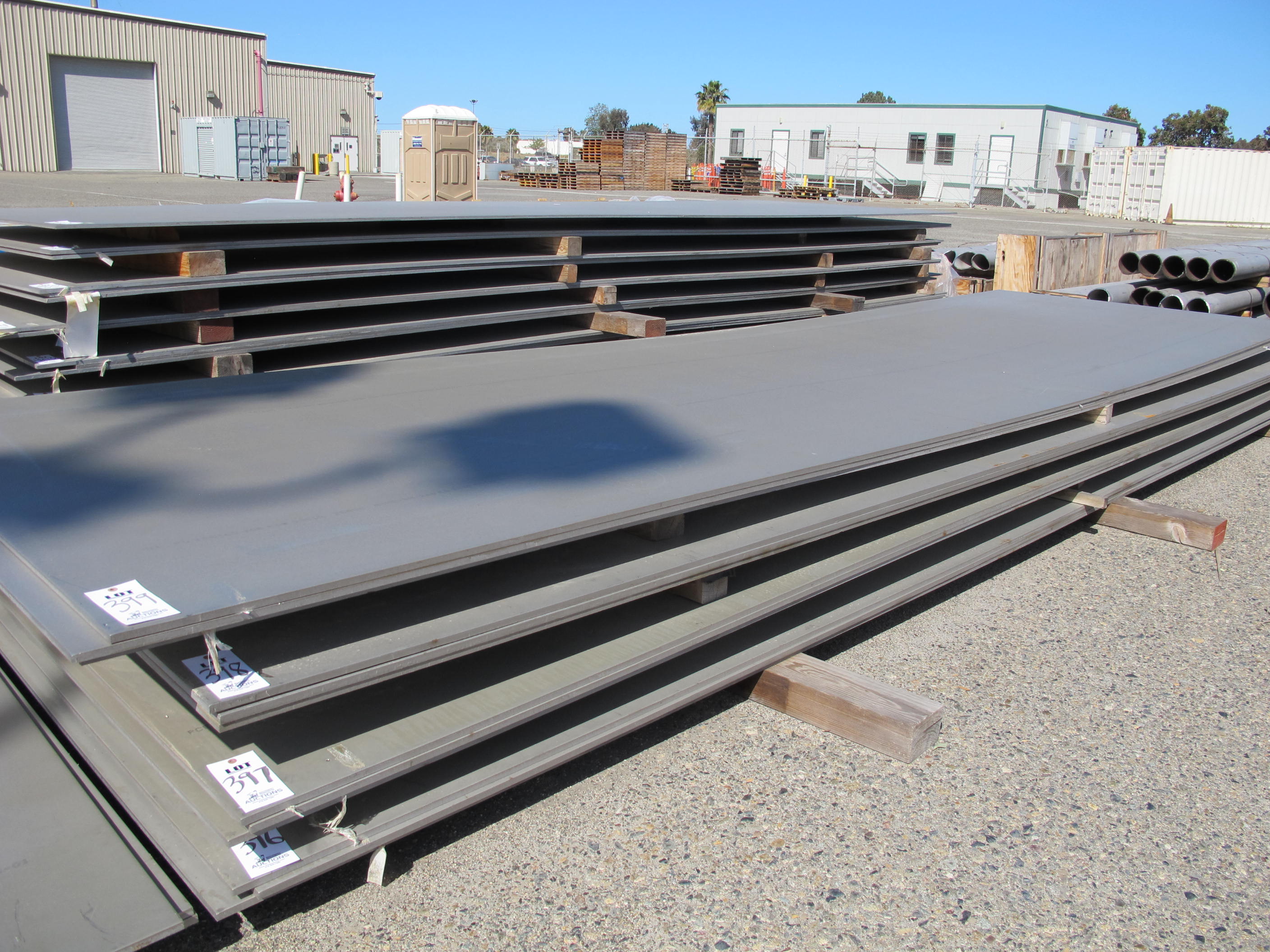 LOT (3) 72" X 240" X 1/2" X 2,599 LBS (TOTAL 7,797 LBS) ZERON SA-240ED2010 METAL PLATE (W-46 YARD) LOADING & HANDLING FEE $25-