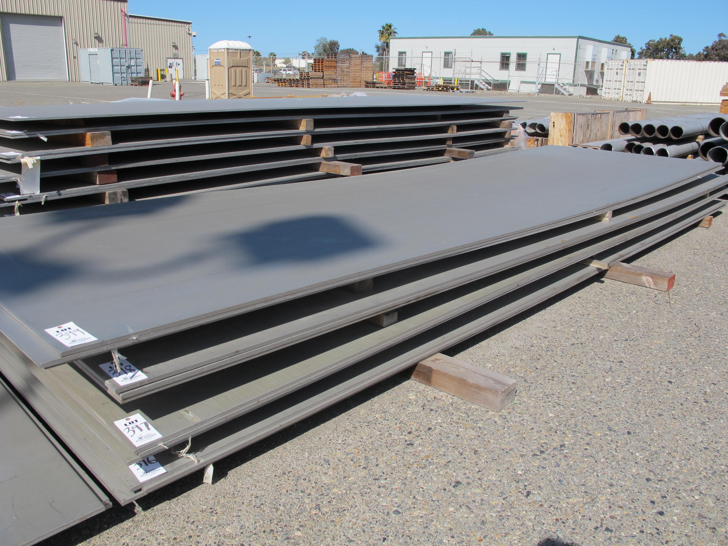 LOT (3) 72" X 240" X 1/2" X 2,599 LBS (TOTAL 7,797 LBS) ZERON SA-240ED2010 METAL PLATE (W-46 YARD) LOADING & HANDLING FEE $25-