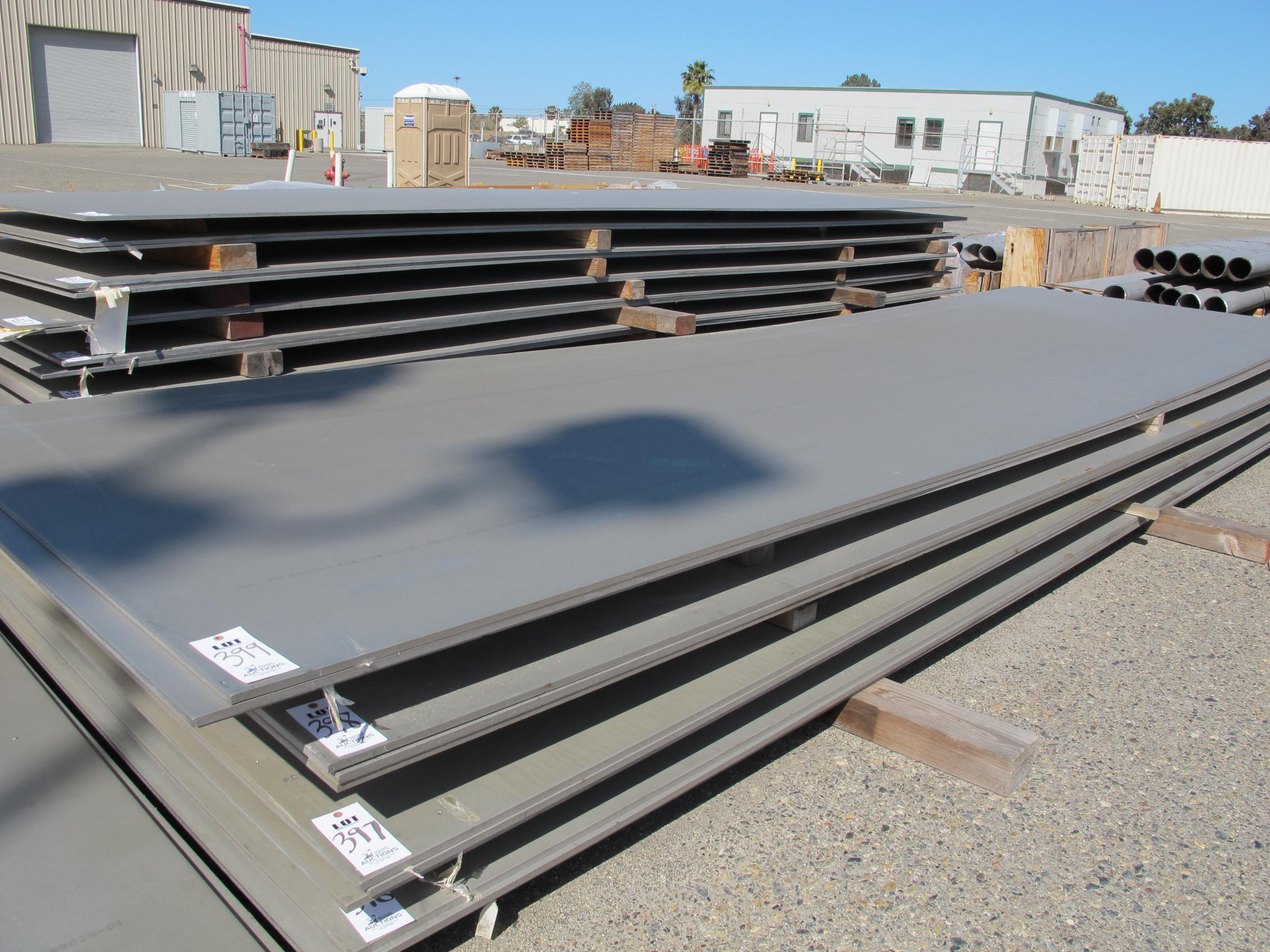 LOT (3) 72" X 240" X 1/2" X 2,599 LBS (TOTAL 7,797 LBS) ZERON SA-240ED2010 METAL PLATE (W-46 YARD) LOADING & HANDLING FEE $25-