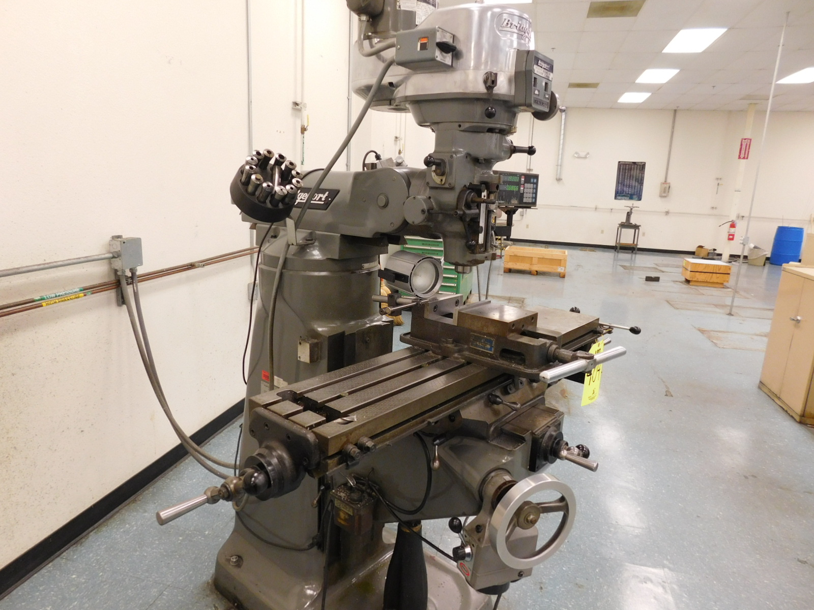 BRIDGEPORT VERTICAL MILL, S/N J295501, W/SONY MILLMAN DIGITAL READ OUT-404