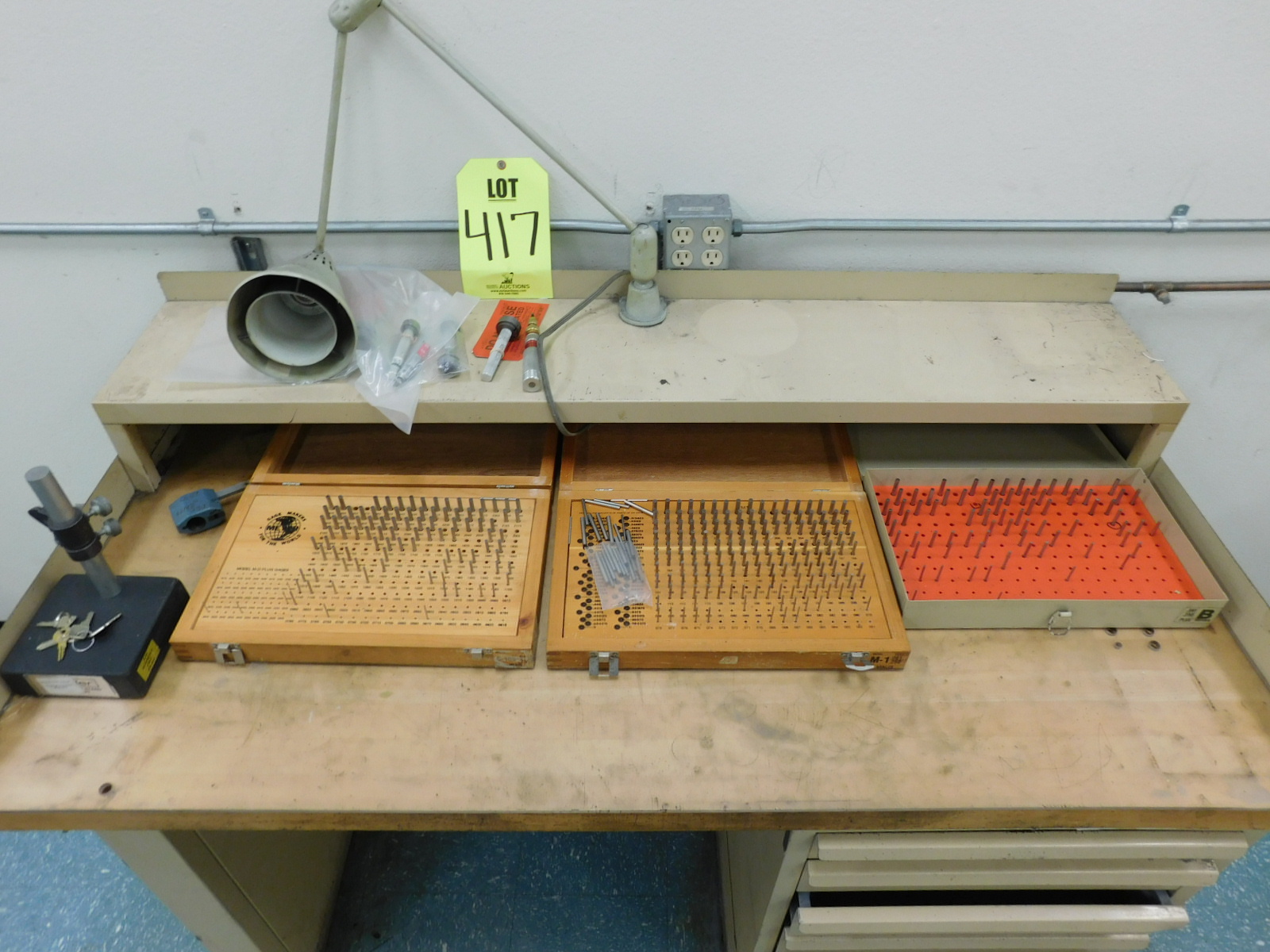 LISTA 5 DRAWER WORKBENCH, W/(3) PIN GAGE SETS-417