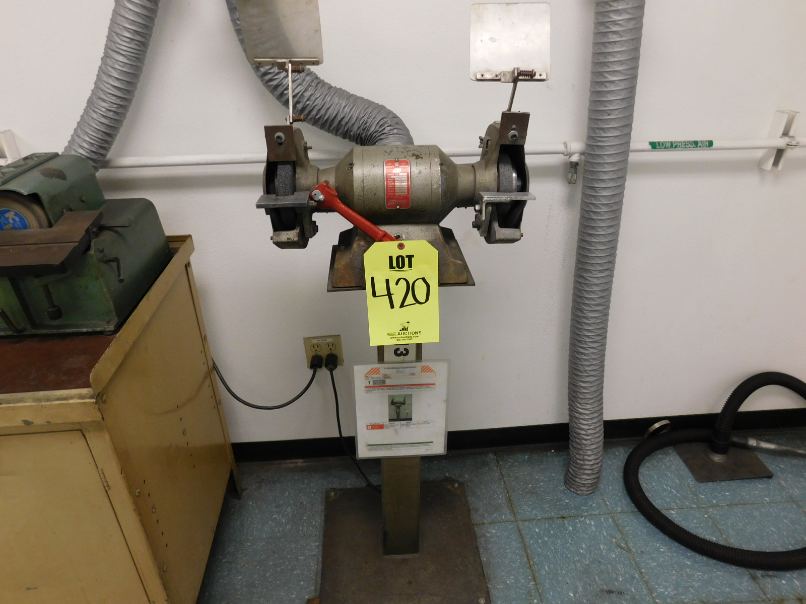 CH DOUBLE ENDED GRINDER, MODEL E-8, FLOOR MODEL-420