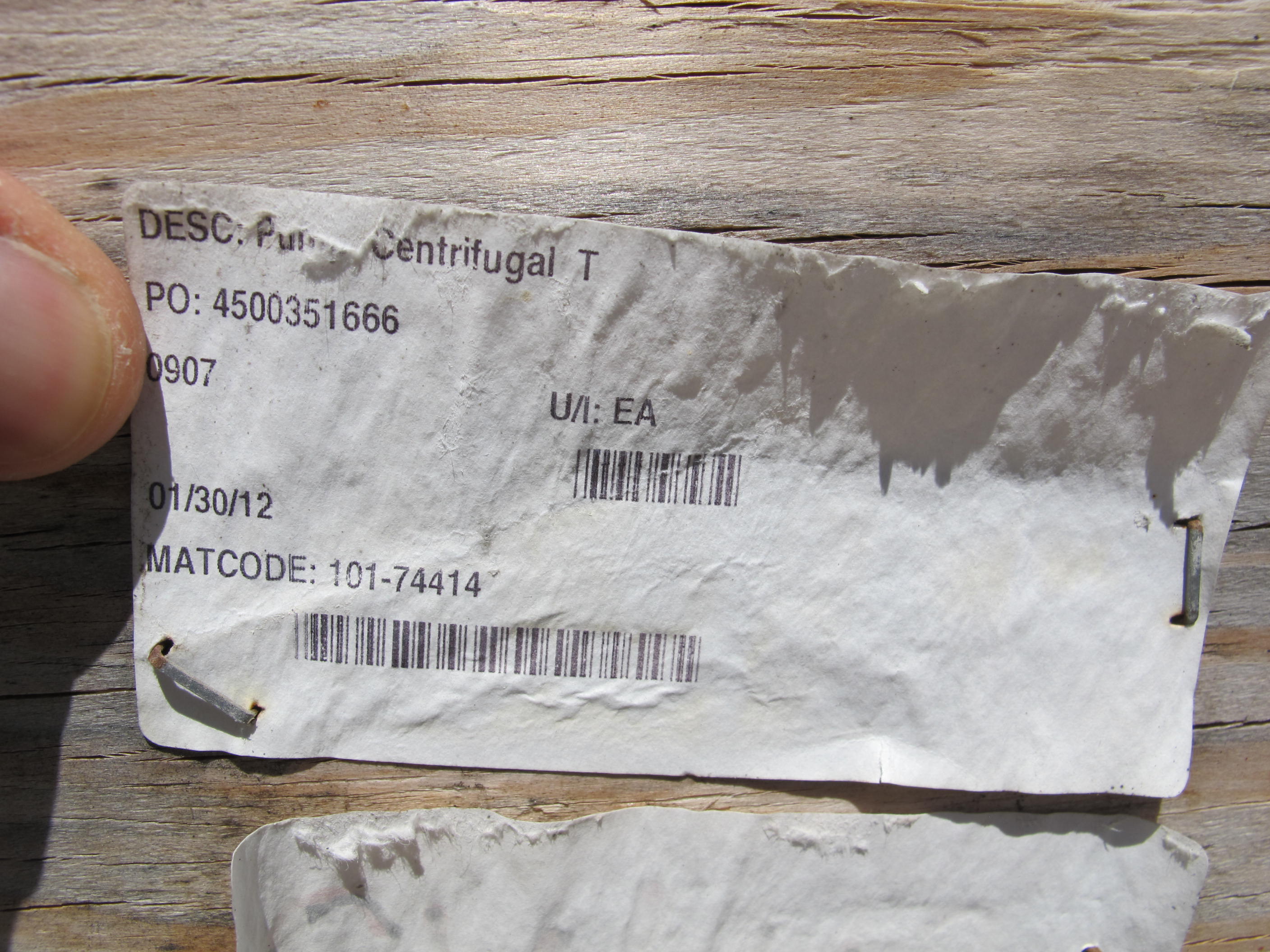 FLOWSERVE CENTRIFUGAL PUMP UNIT (W-46 YARD) LOADING & HANDLING FEE $200-