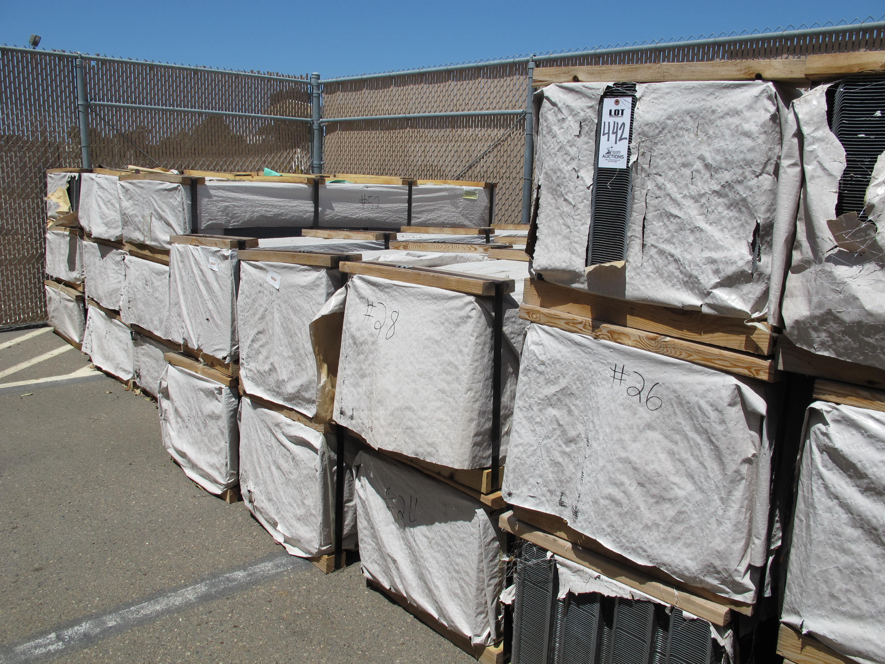 LOT (18) BUNDLES 8' X 24" METALITH PROTECTIVE BARRIERS (G-49 OUTSIDE) LOADING & HANDLING FEE $500-