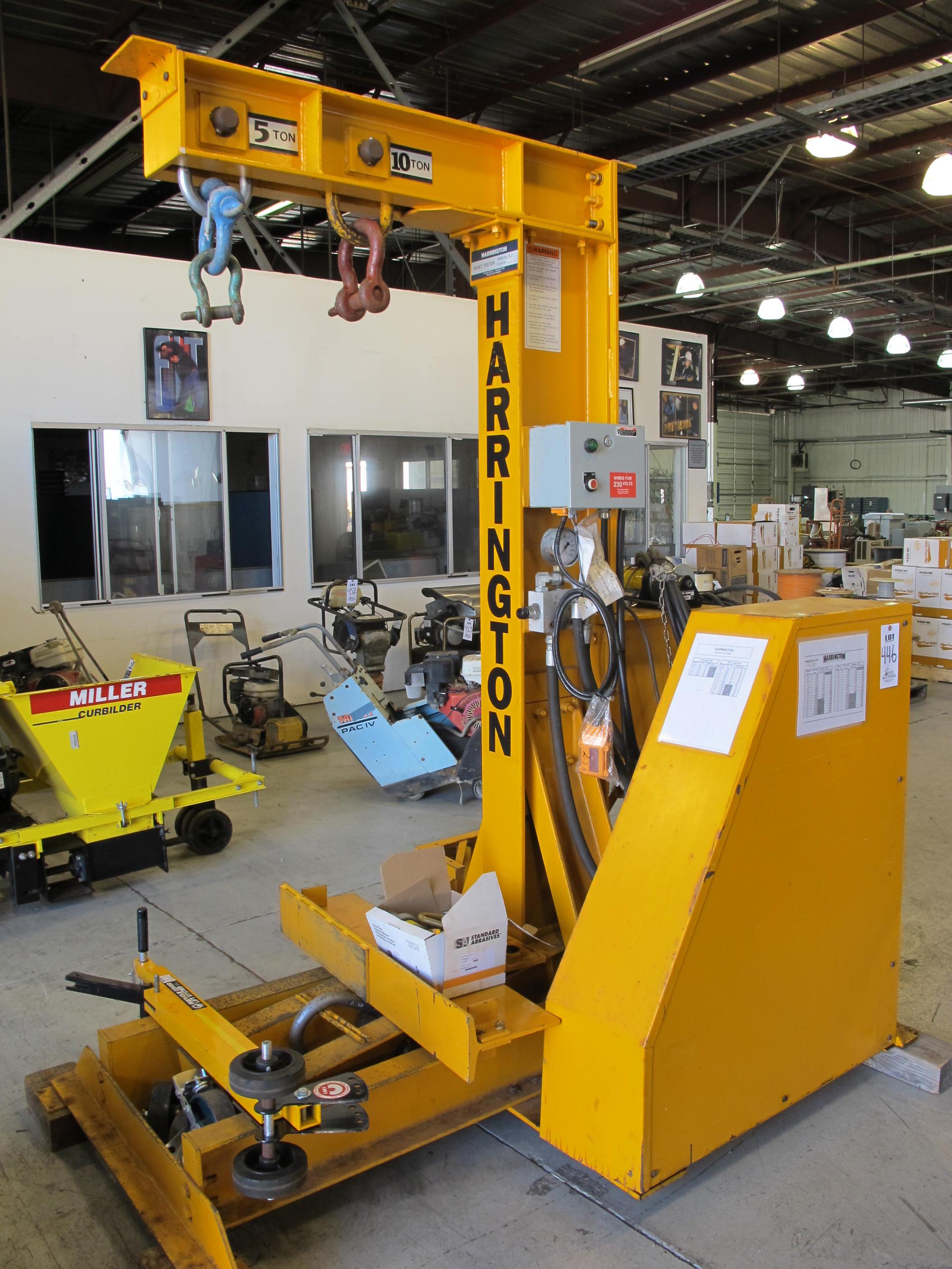 HARRINGTON MODEL DHLT DYNAMIC HOIST LOAD TESTER, S/N HLT69181 (G-49) LOADING & HANDLING FEE $25-