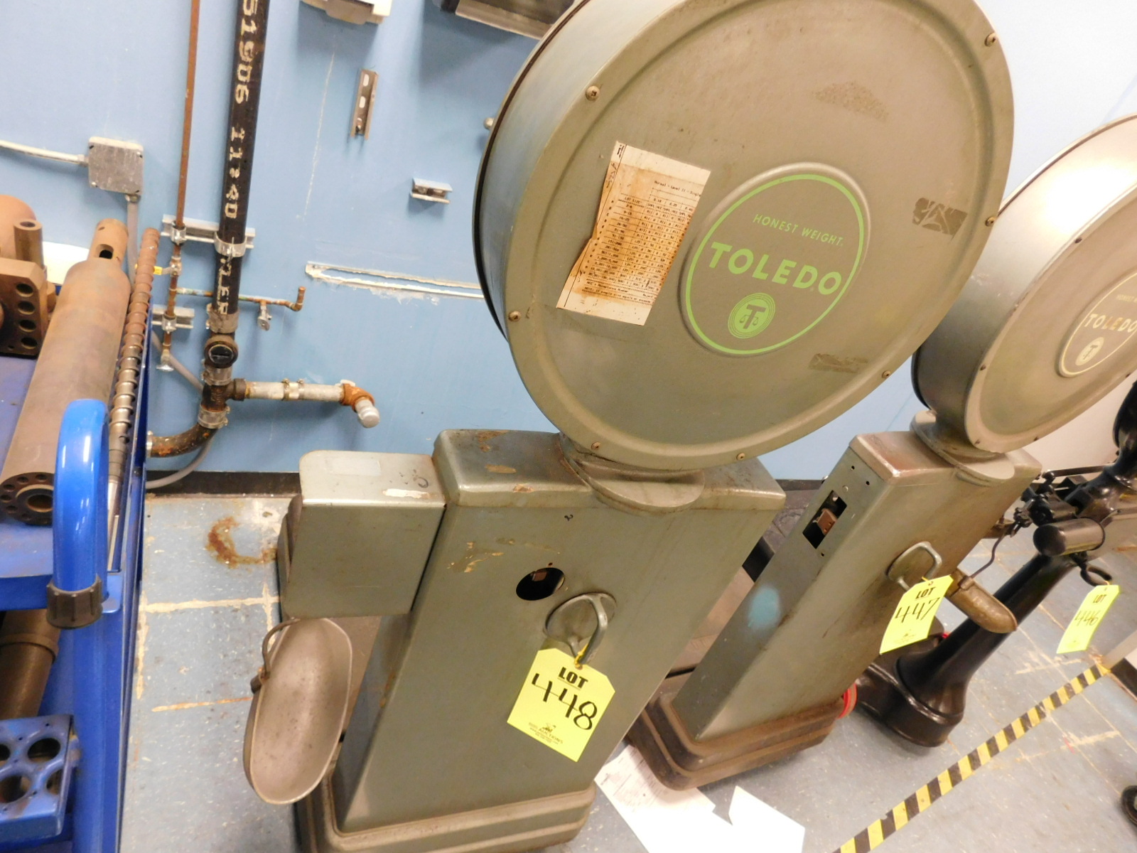 TOLEDO SCALE, MODEL 2181, S/N 541362 CAPACITY: 625 LBS.-448