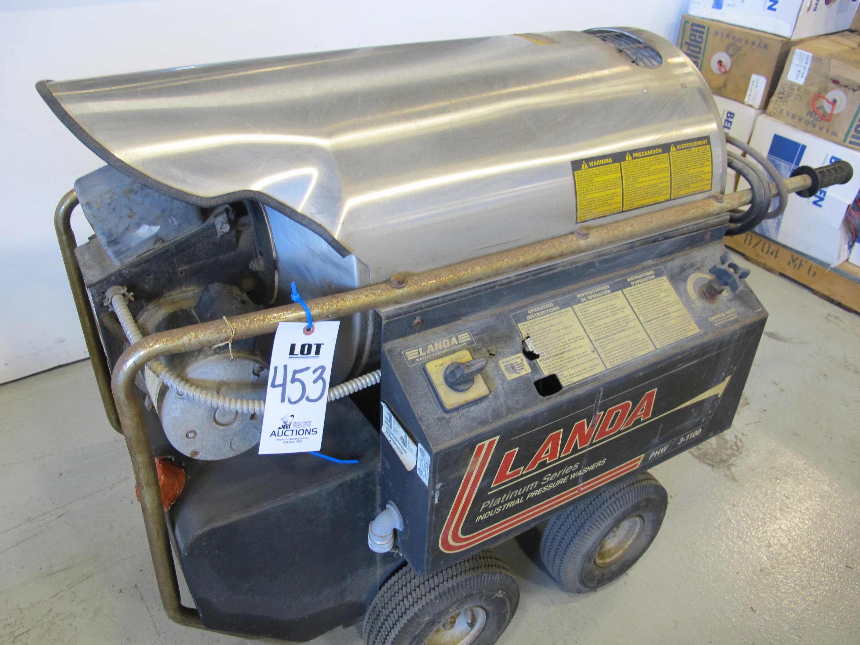 LANDA MODEL PHW 3-1100 STEAM CLEANER (G-49) LOADING & HANDLING FEE $25-