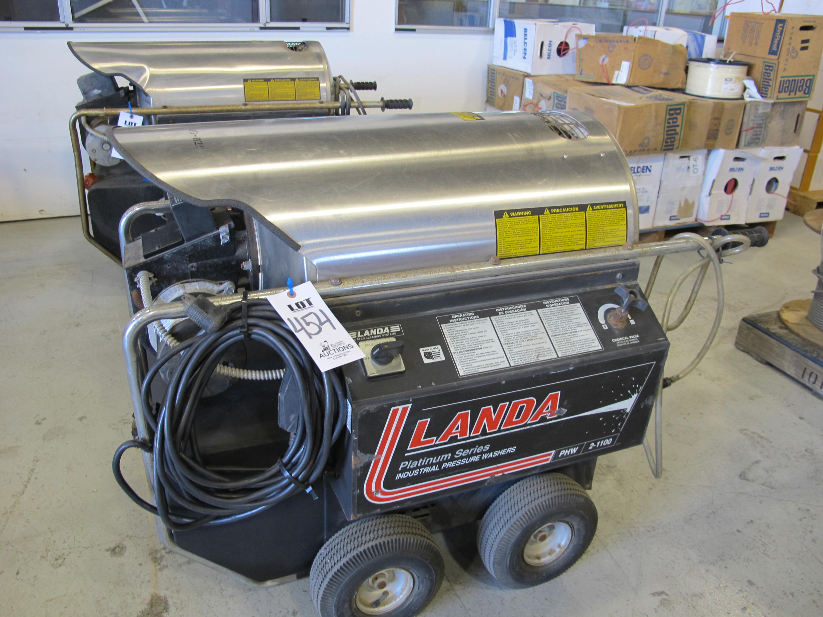LANDA MODEL PHW 2-1100 STEAM CLEANER (G-49) LOADING & HANDLING FEE $25-