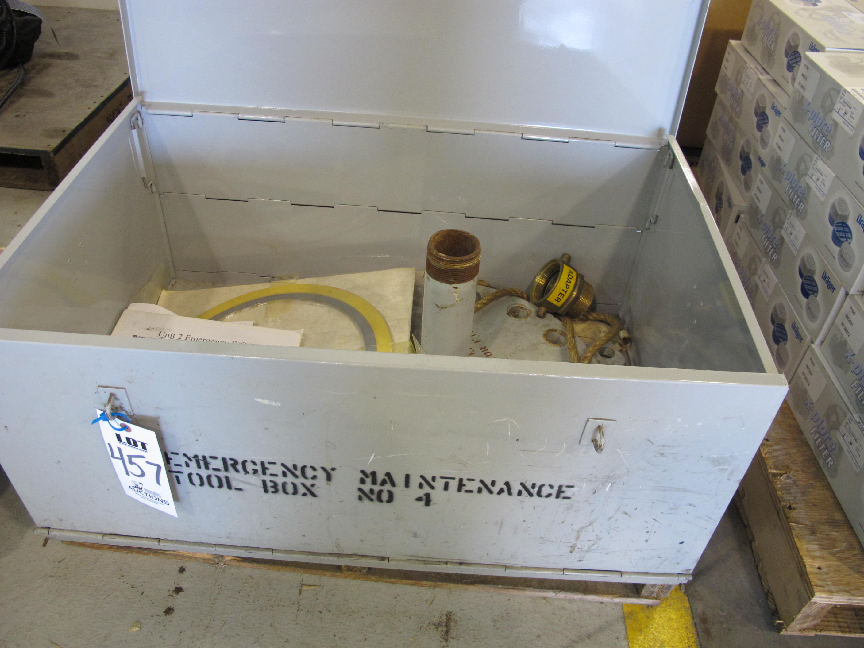 LOT (2) JOB BOXES W/ CONTENTS (G-49) LOADING & HANDLING FEE $15-