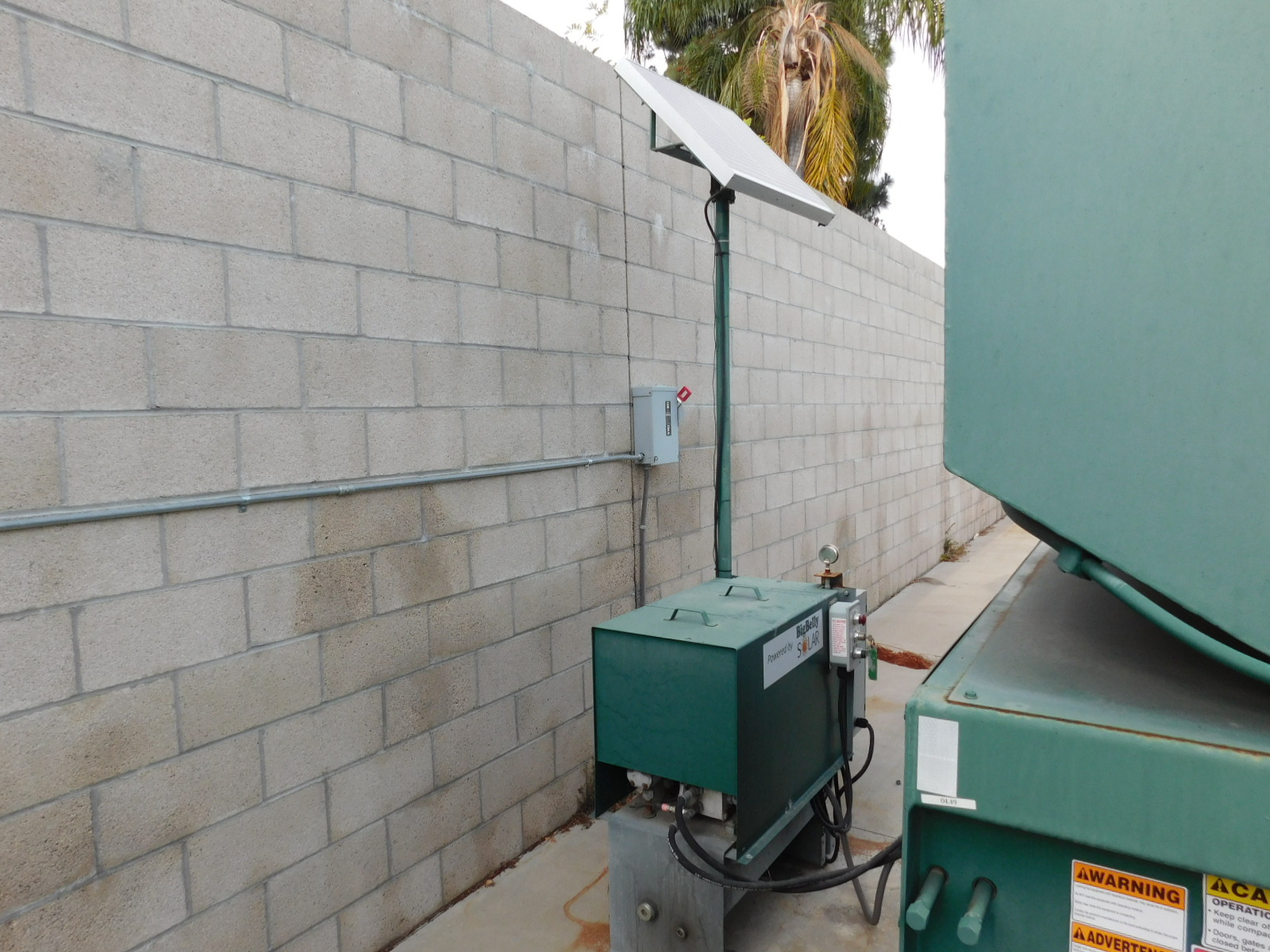 SMART ENERGY WASTE COMPACTOR & SOLAR ENERGY POWER UNIT, 20'X8'X106"-459