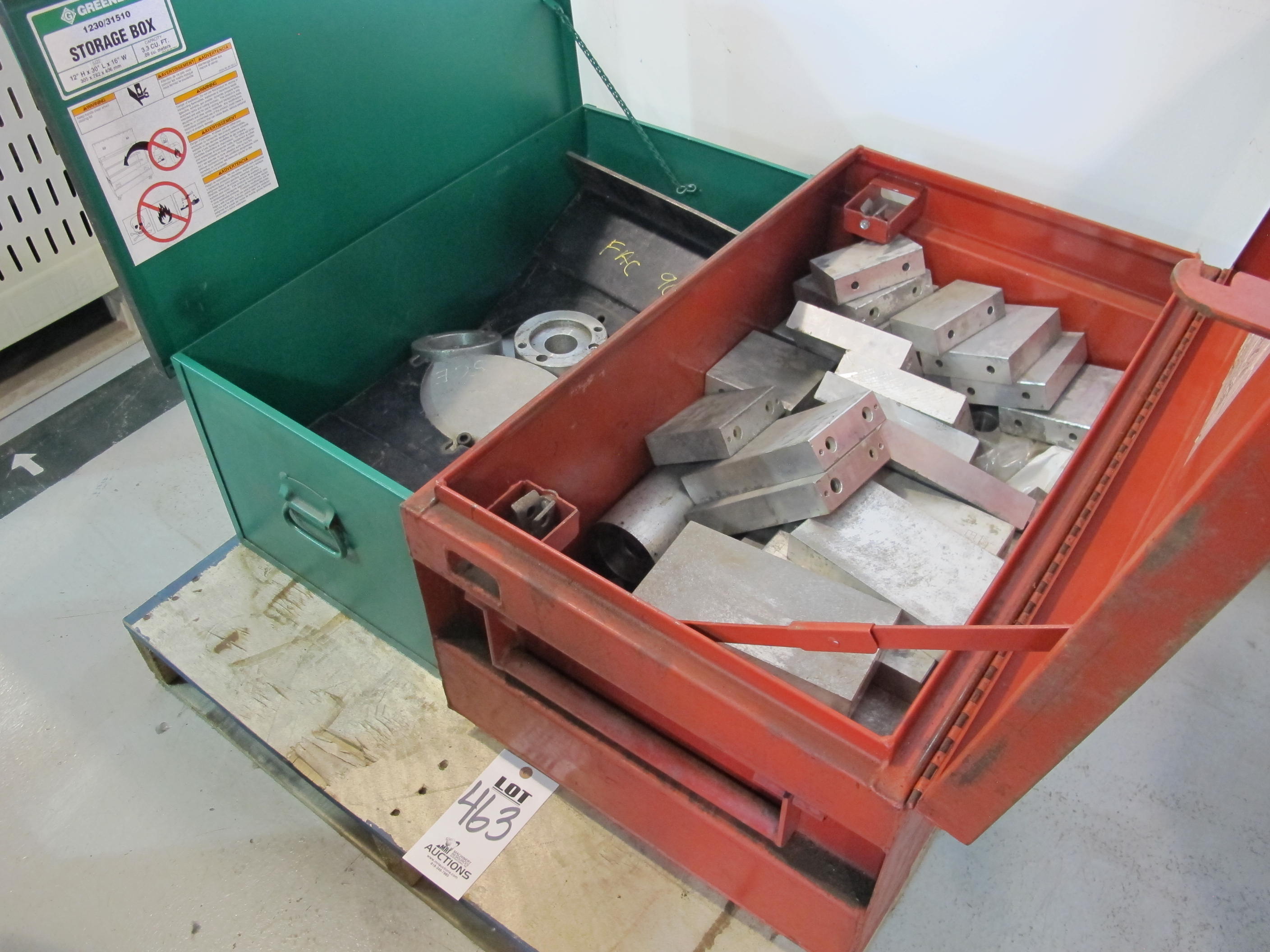 LOT (2) GREENLEE TOOL BOXES W/ CONTENTS (G-49) LOADING & HANDLING FEE $15-