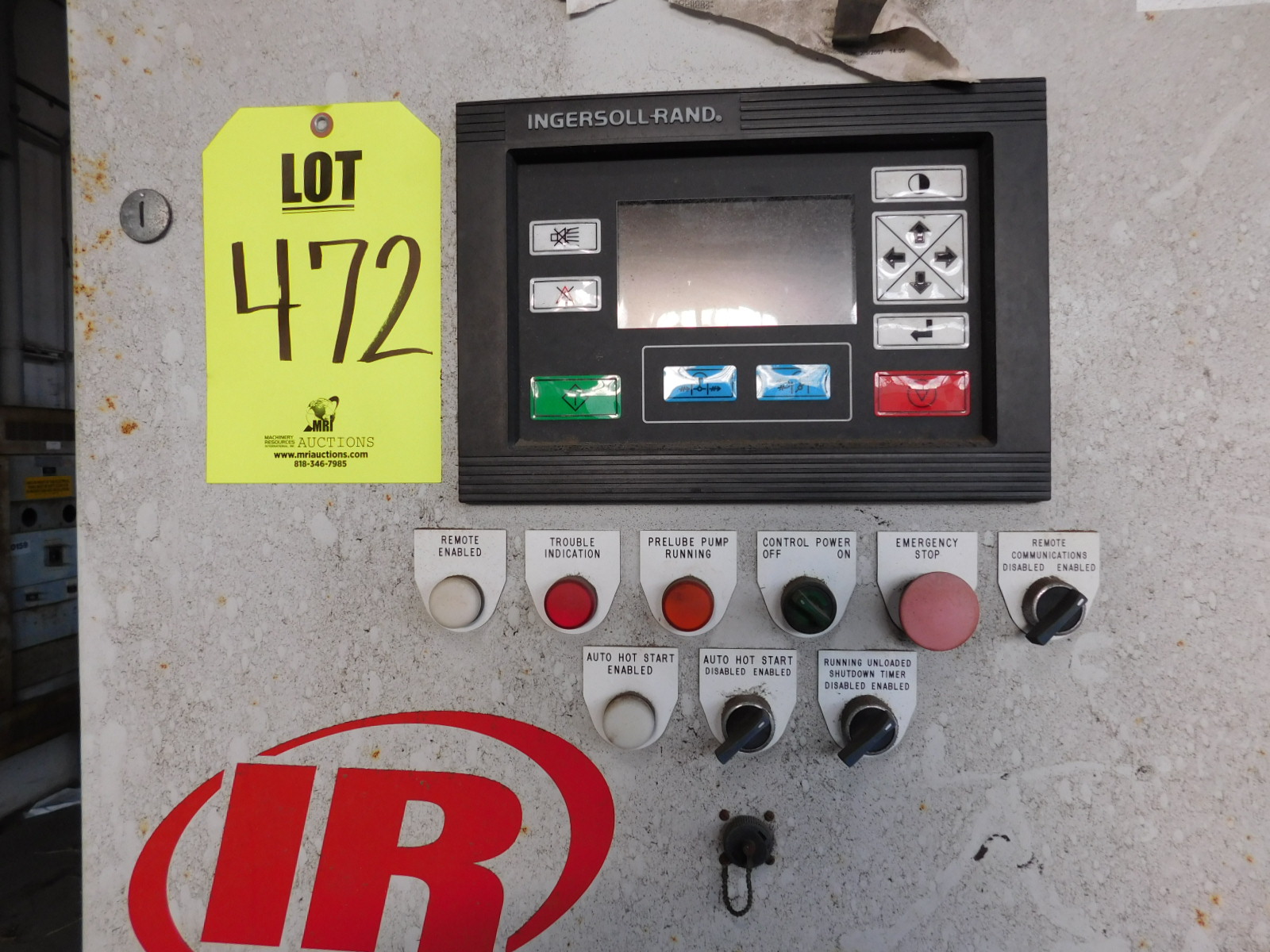 1996 INGERSOLL RAND CENTEC AIR COMPRESSOR, MODEL 1ACV15M2, S/N M96-9180-472