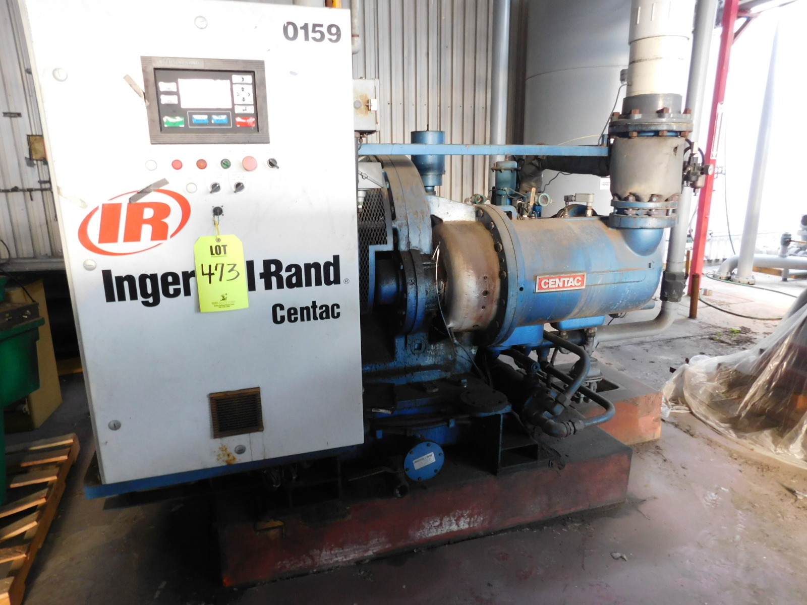 1988 INGERSOLL RAND CENTEC AIR COMPRESSOR, TYPE CV1A5M2, S/N M88-4446-473