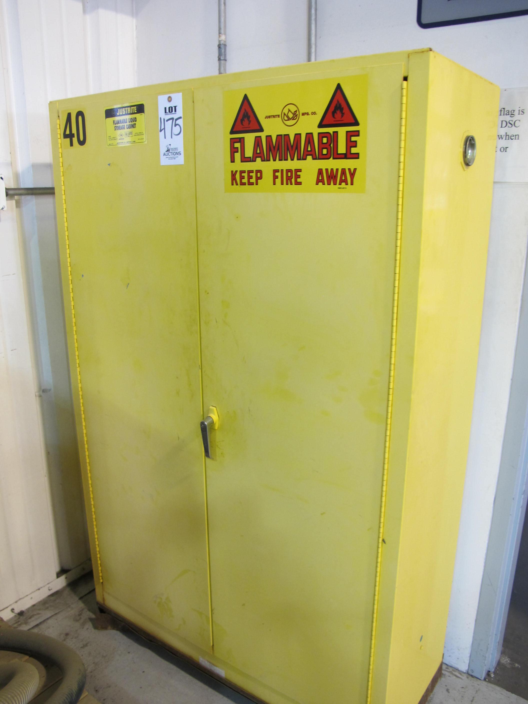 JUSTRITE FLAMMABLE LIQUID STORAGE CABINET (G-49) LOADING & HANDLING FEE $25-