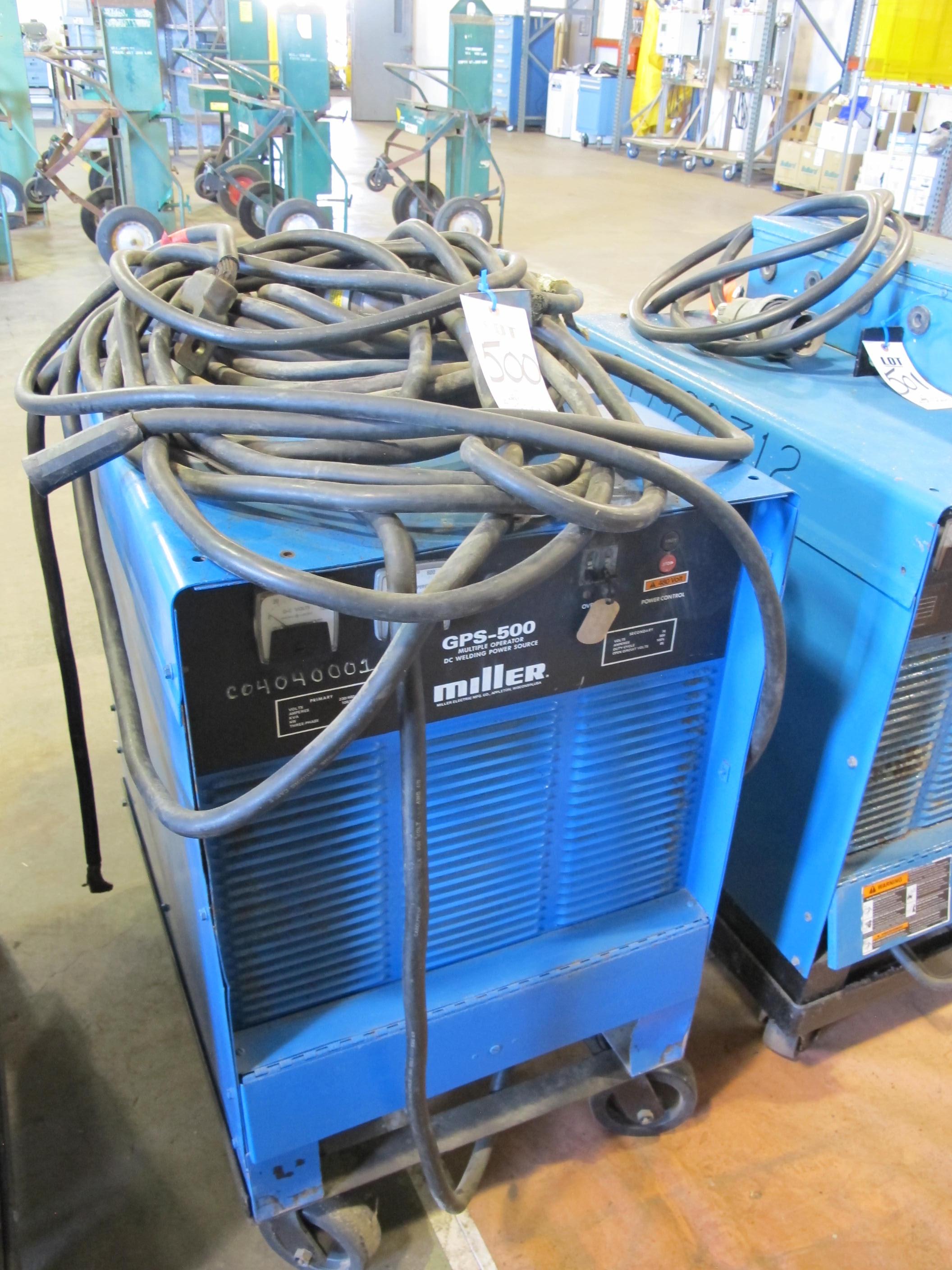 MILLER MODEL GPS-500 PORTABLE WELDING POWER SOURCE (G-49) LOADING & HANDLING FEE $15-