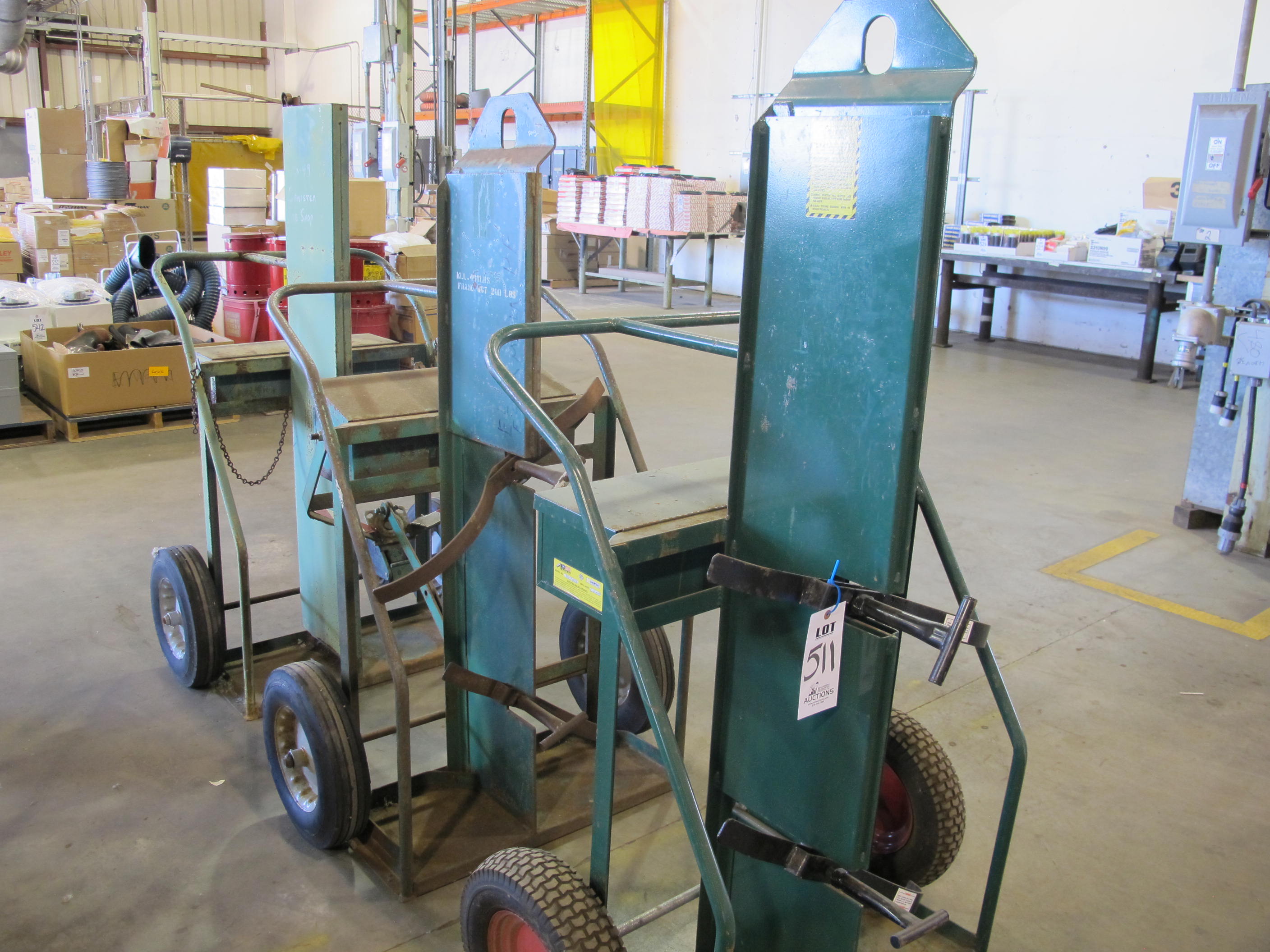 LOT (4) ANTHONY WELDING TANK CARTS (G-49) LOADING & HANDLING FEE $15-