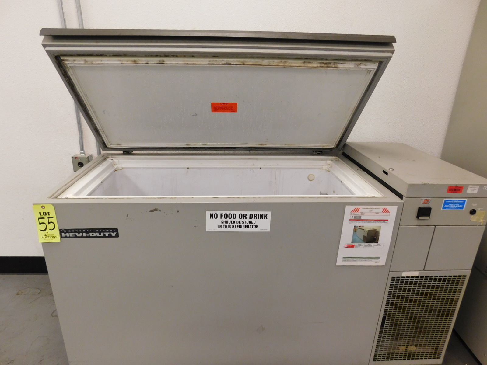 GENERAL SIGNAL HEVI-DUTY SCIENTIFIC FREEZER, 72"X29"X41"-55