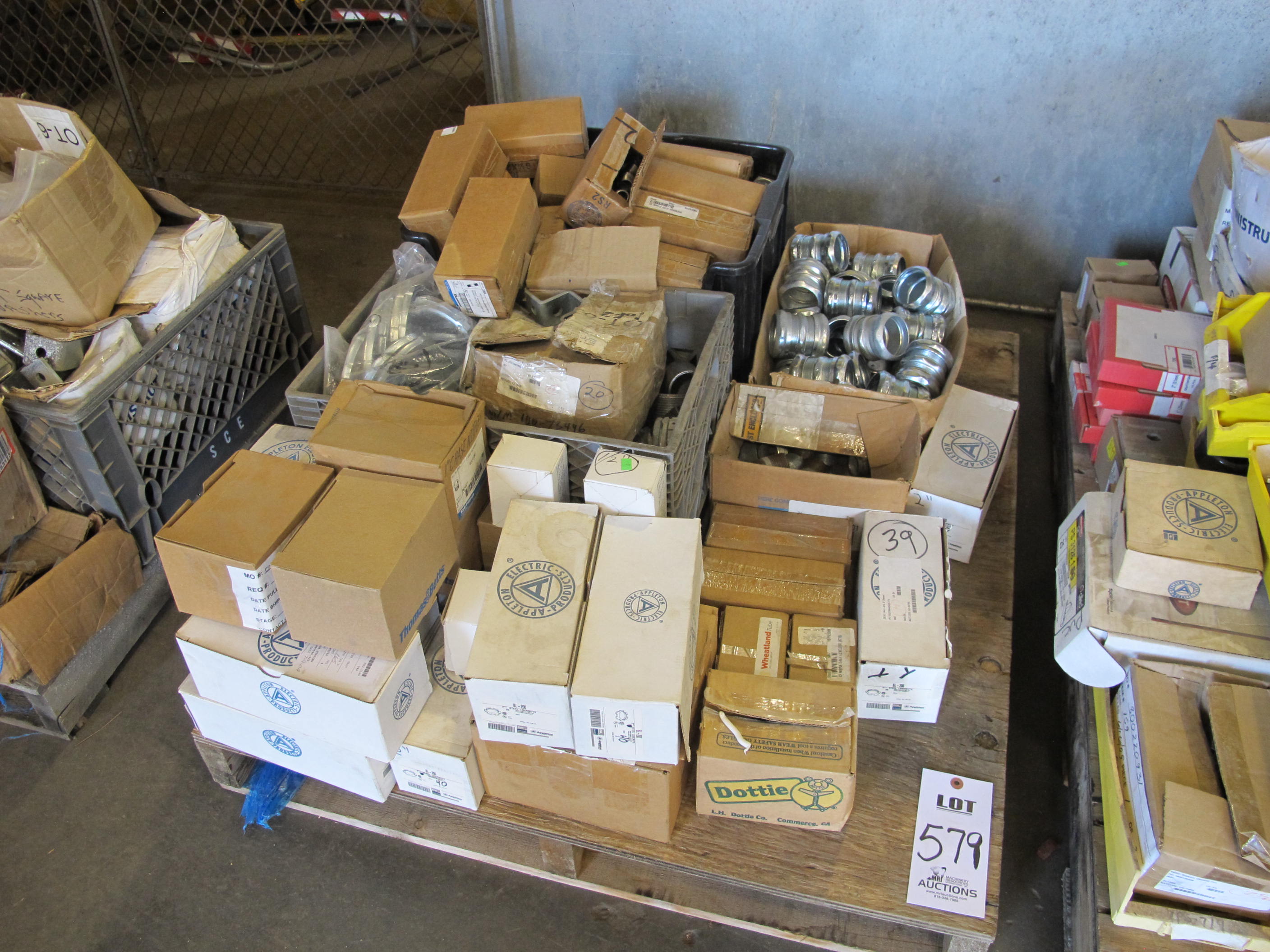 LOT (4) PALLETS ASSORTED ELECTRICAL SUPPLIES (G-49) LOADING & HANDLING FEE $60-