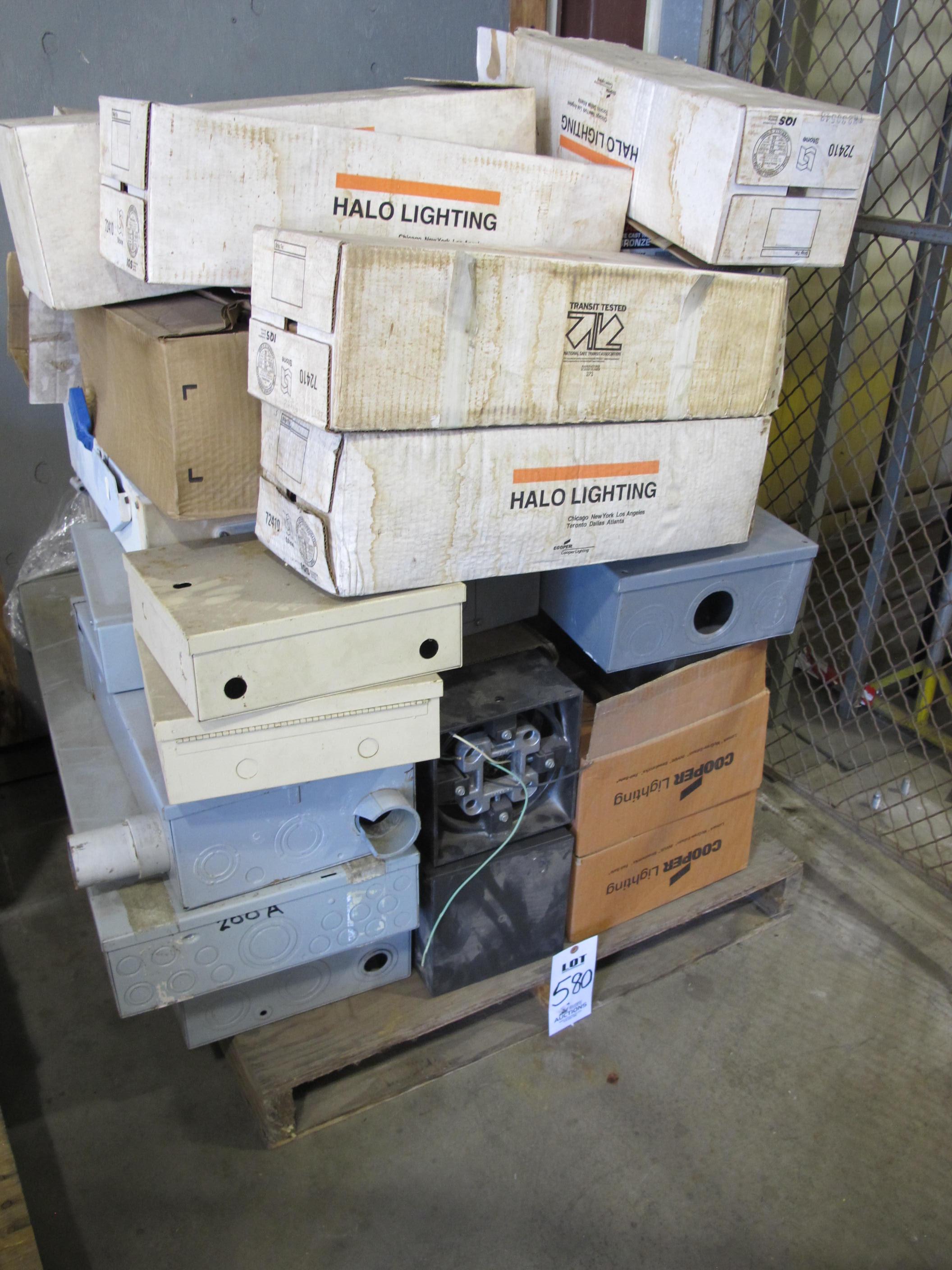 LOT (3) PALLETS ASSORTED ELECTRICAL SUPPLIES (G-49) LOADING & HANDLING FEE $45-