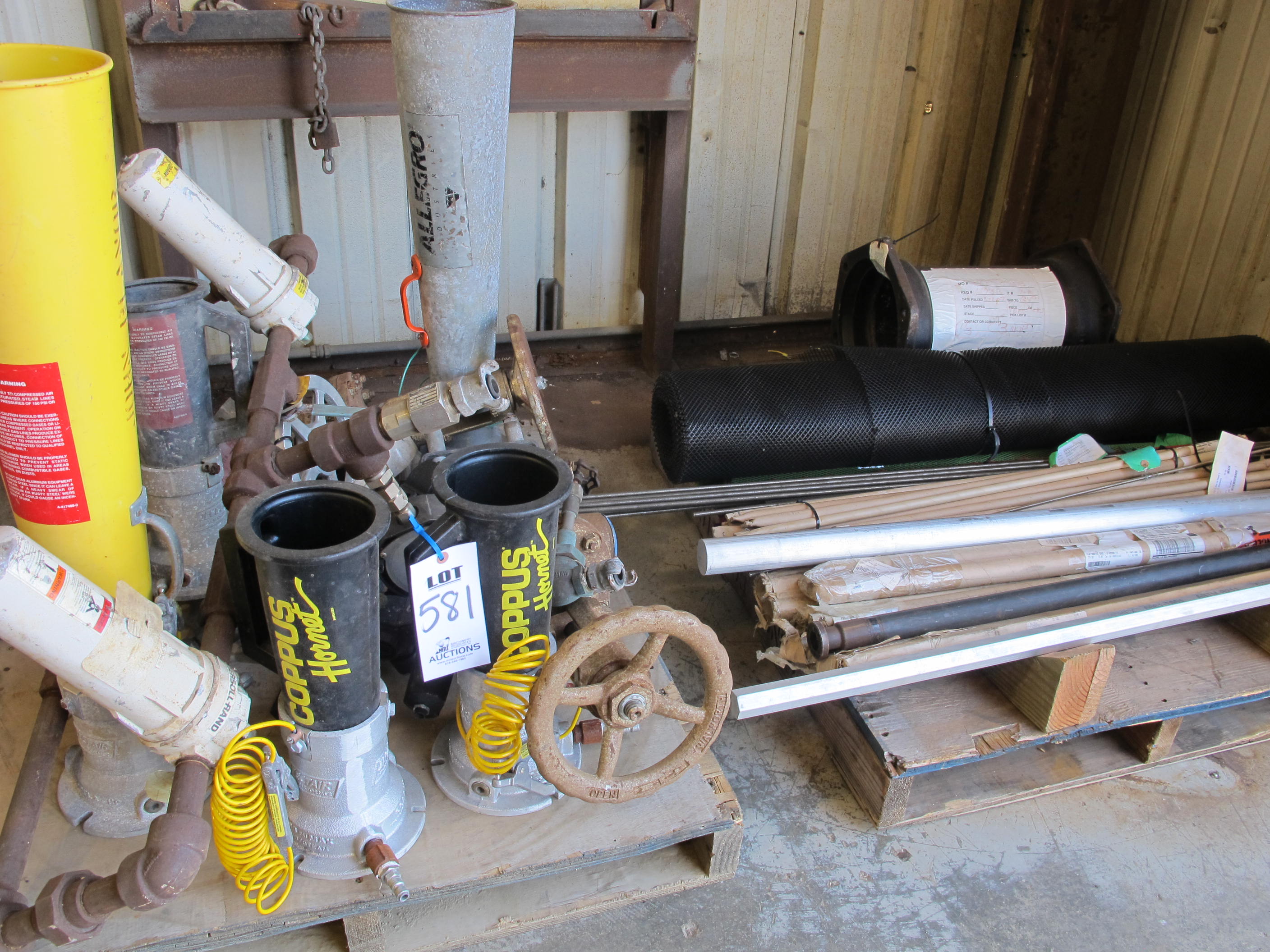 LOT (2) PALLETS ASSORTED STOCK BARS & BLOWERS (G-49) LOADING & HANDLING FEE $30-