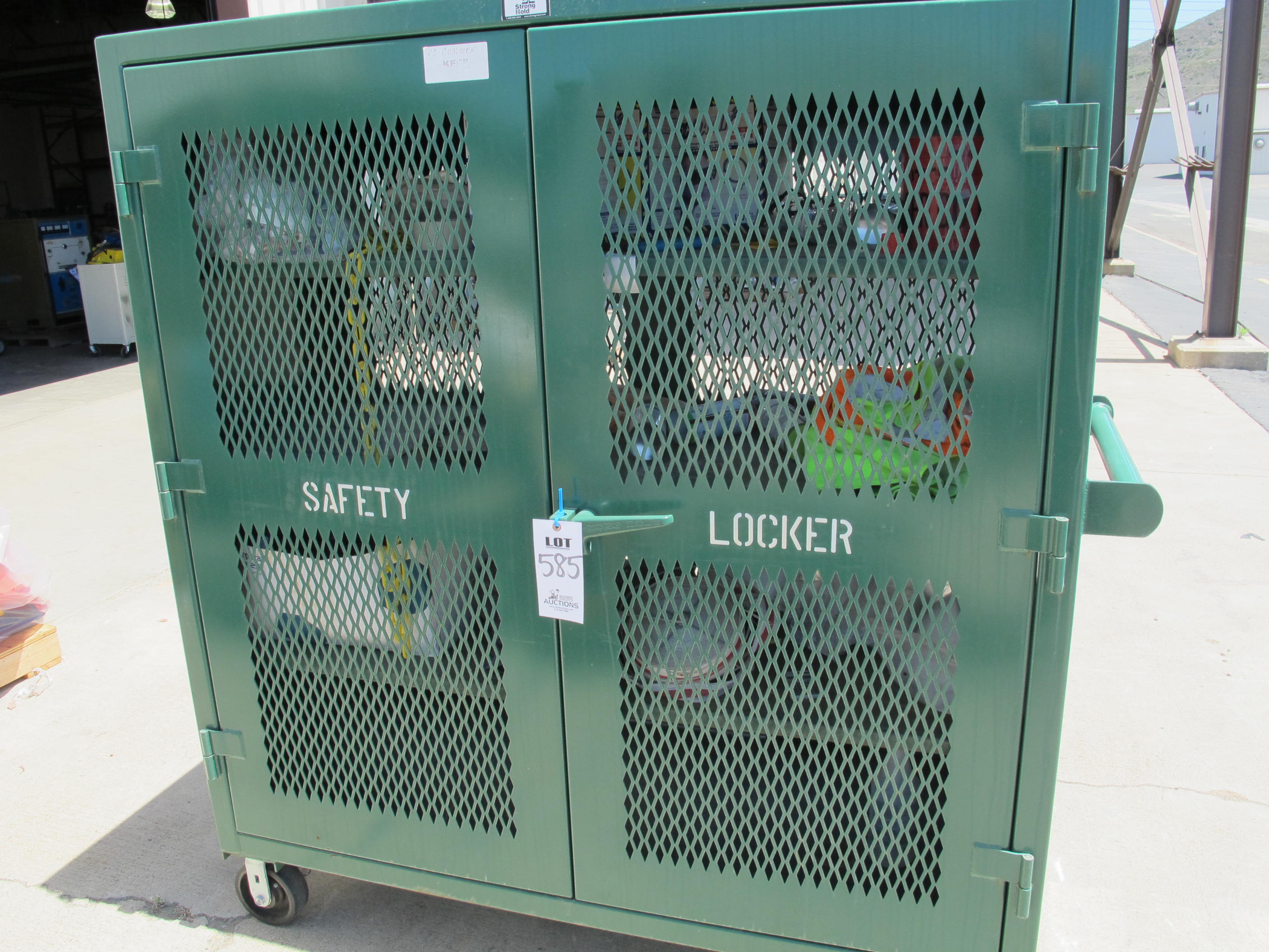STRONG HOLD 2-DOOR SAFETY CABINET W/ CONTENTS (G-49) LOADING & HANDLING FEE $25-