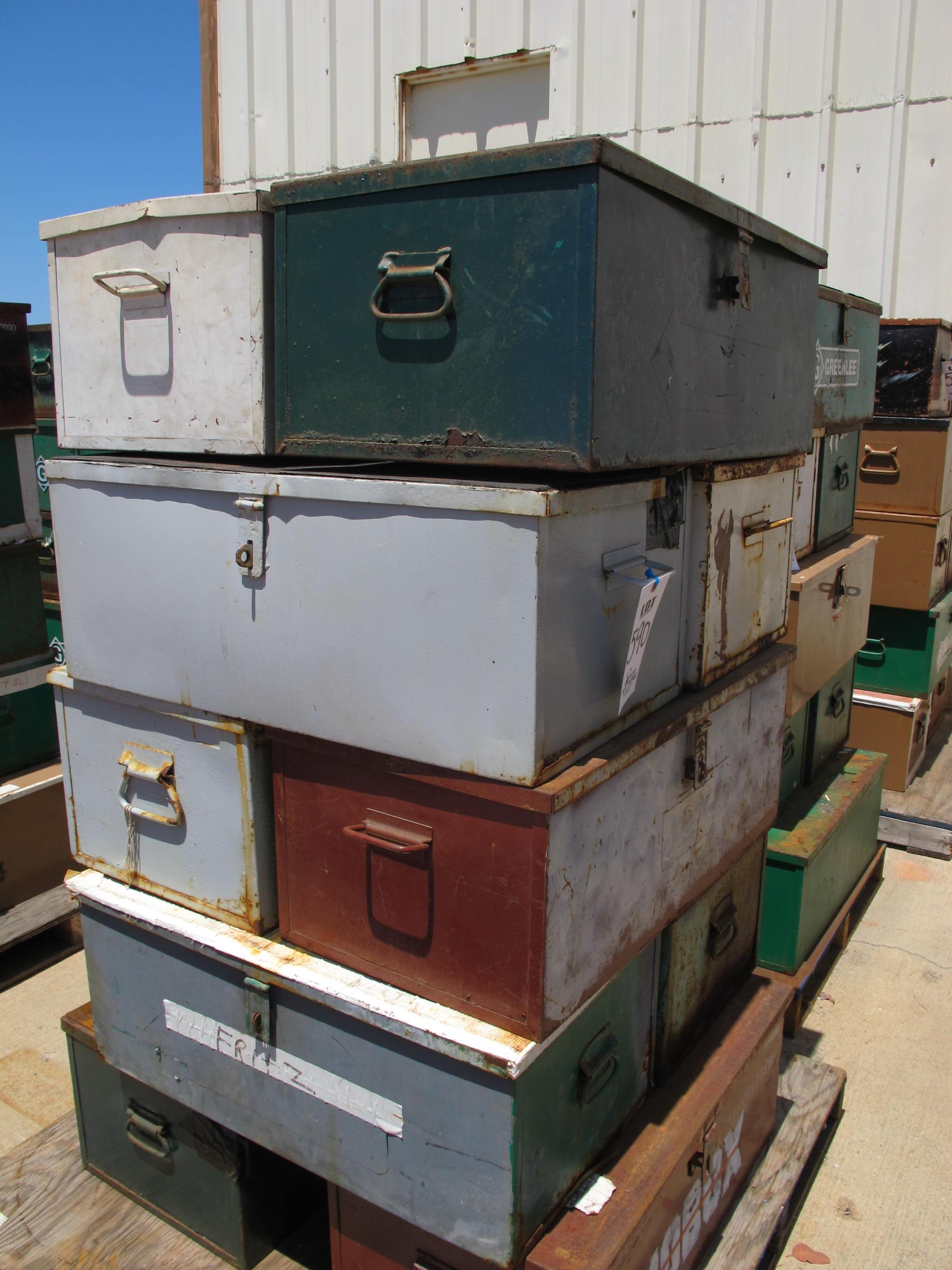 LOT (10) ASSORTED JOB BOXES (G-49) LOADING & HANDLING FEE $15-