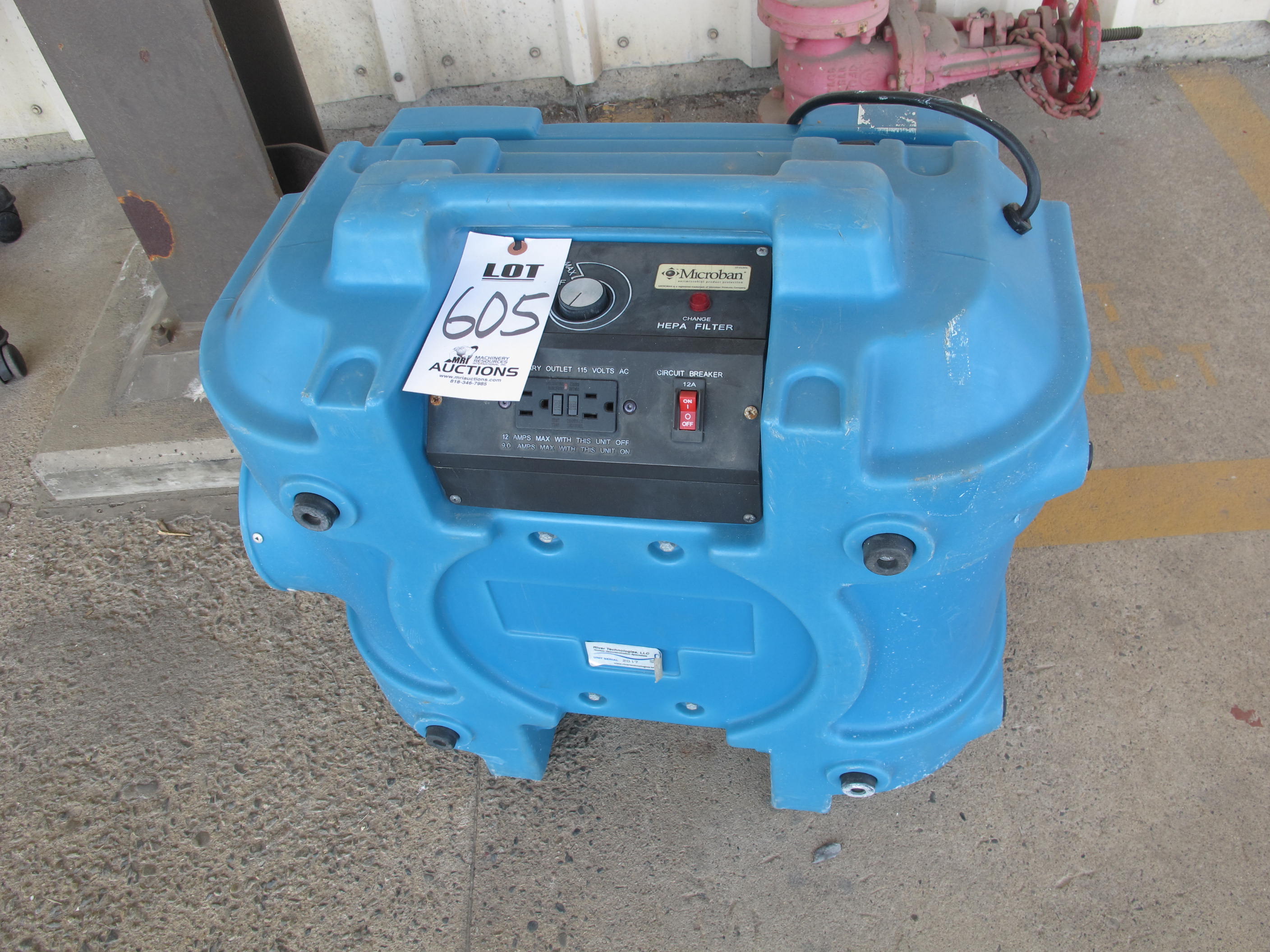 MICROBAN AIR CLEANER, S/N 2017 (G-49) LOADING & HANDLING FEE $15-
