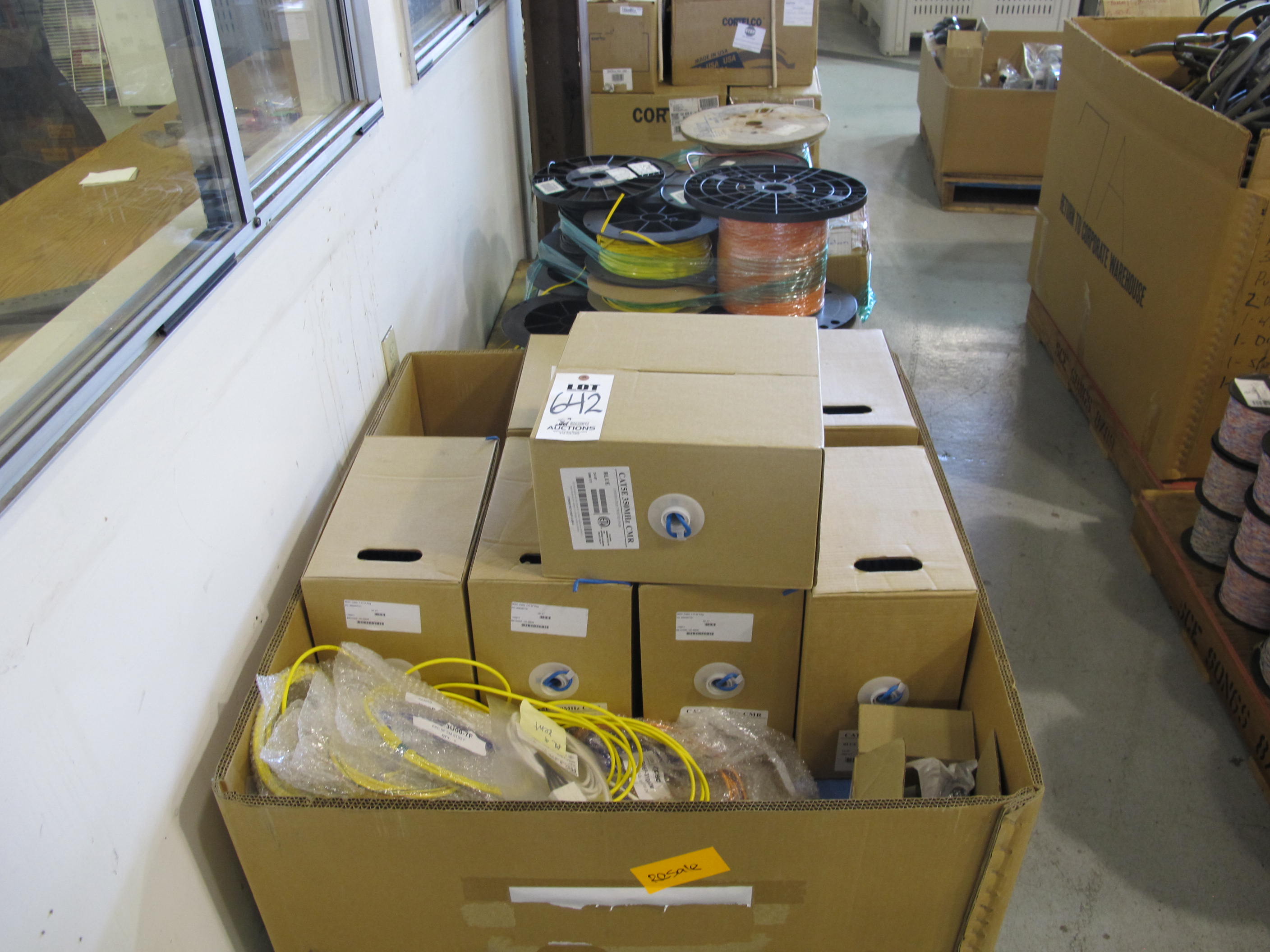 LOT (2) PALLETS ASSORTED CABLE SPOOLS (G-49) LOADING & HANDLING FEE $30-