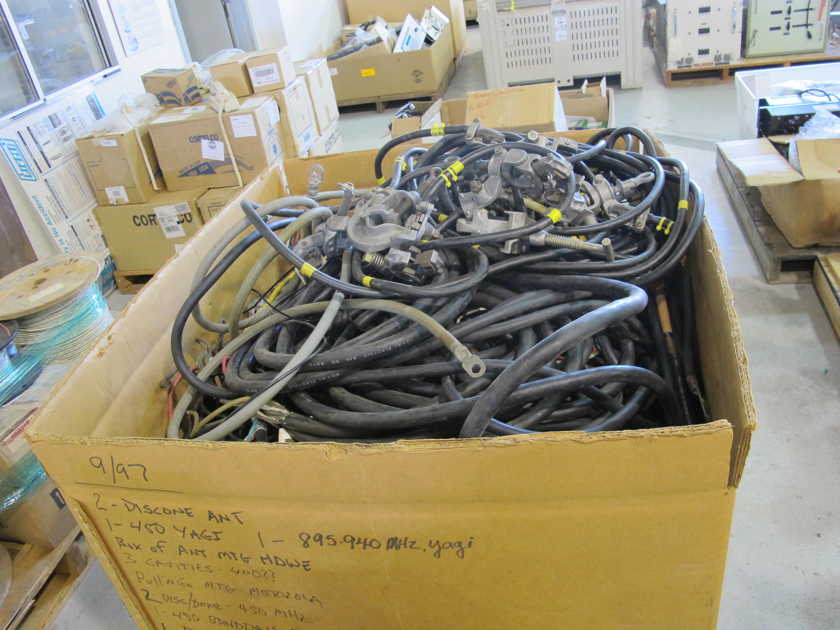 LOT (2) PALLETS ASSORTED CABLE SPOOLS & ELECTRICAL CABLE (G-49) LOADING & HANDLING FEE $30-