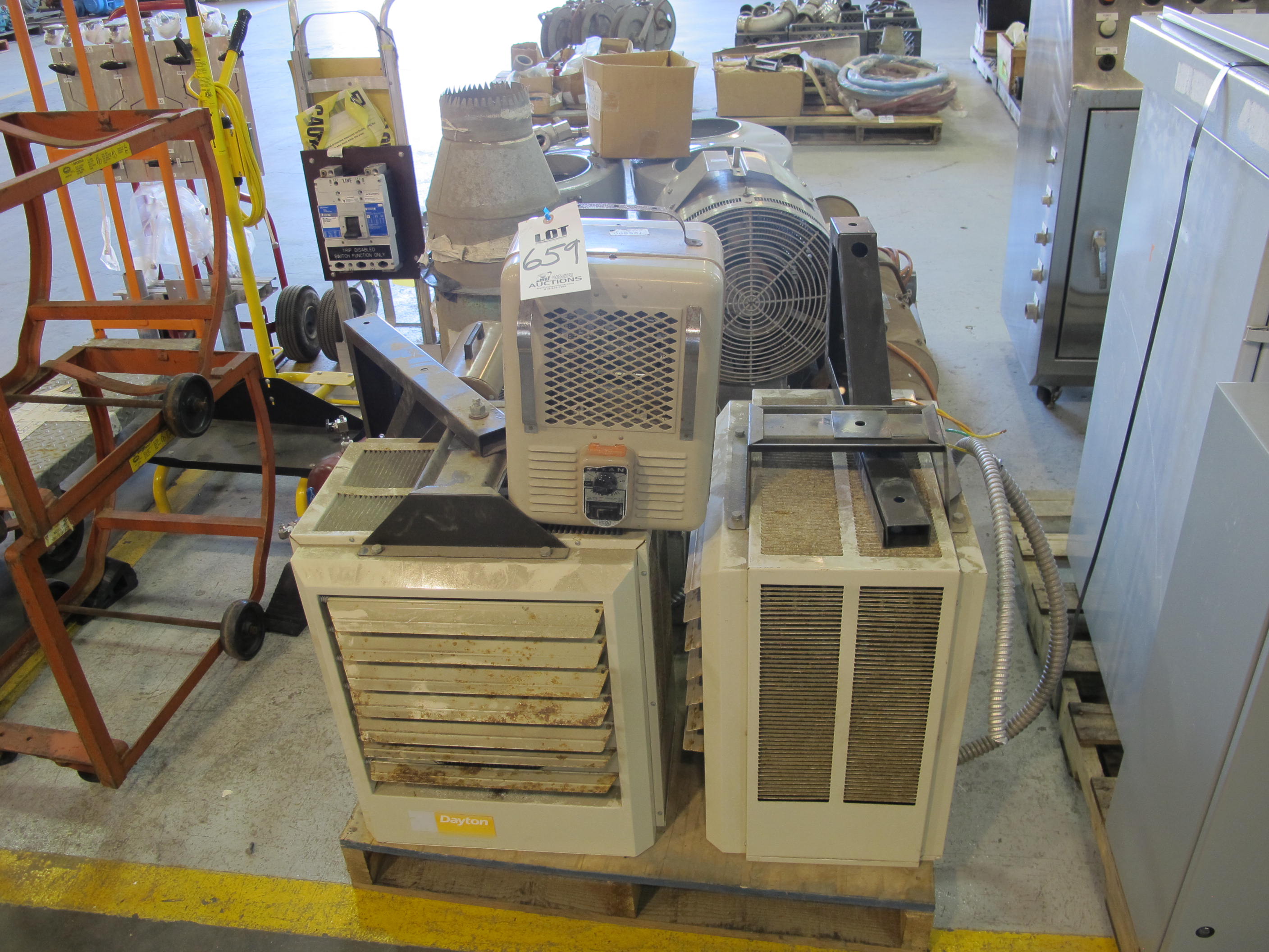 LOT (2) PALLETS ASSORTED HEATERS (G-49) LOADING & HANDLING FEE $30-