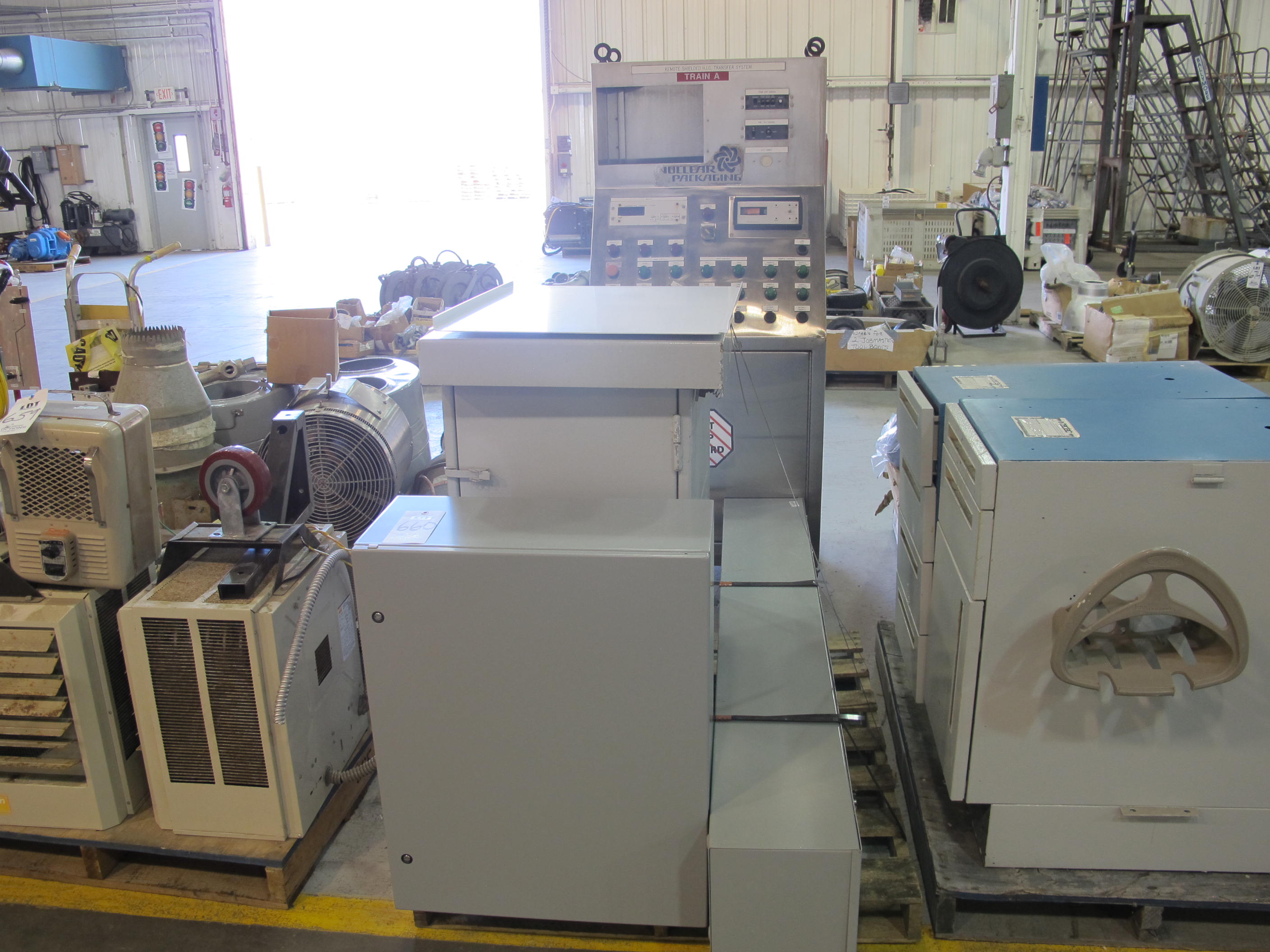 LOT (2) PALLETS CONTROL PANEL & ELECTRICAL BOXES (G-49) LOADING & HANDLING FEE $30-