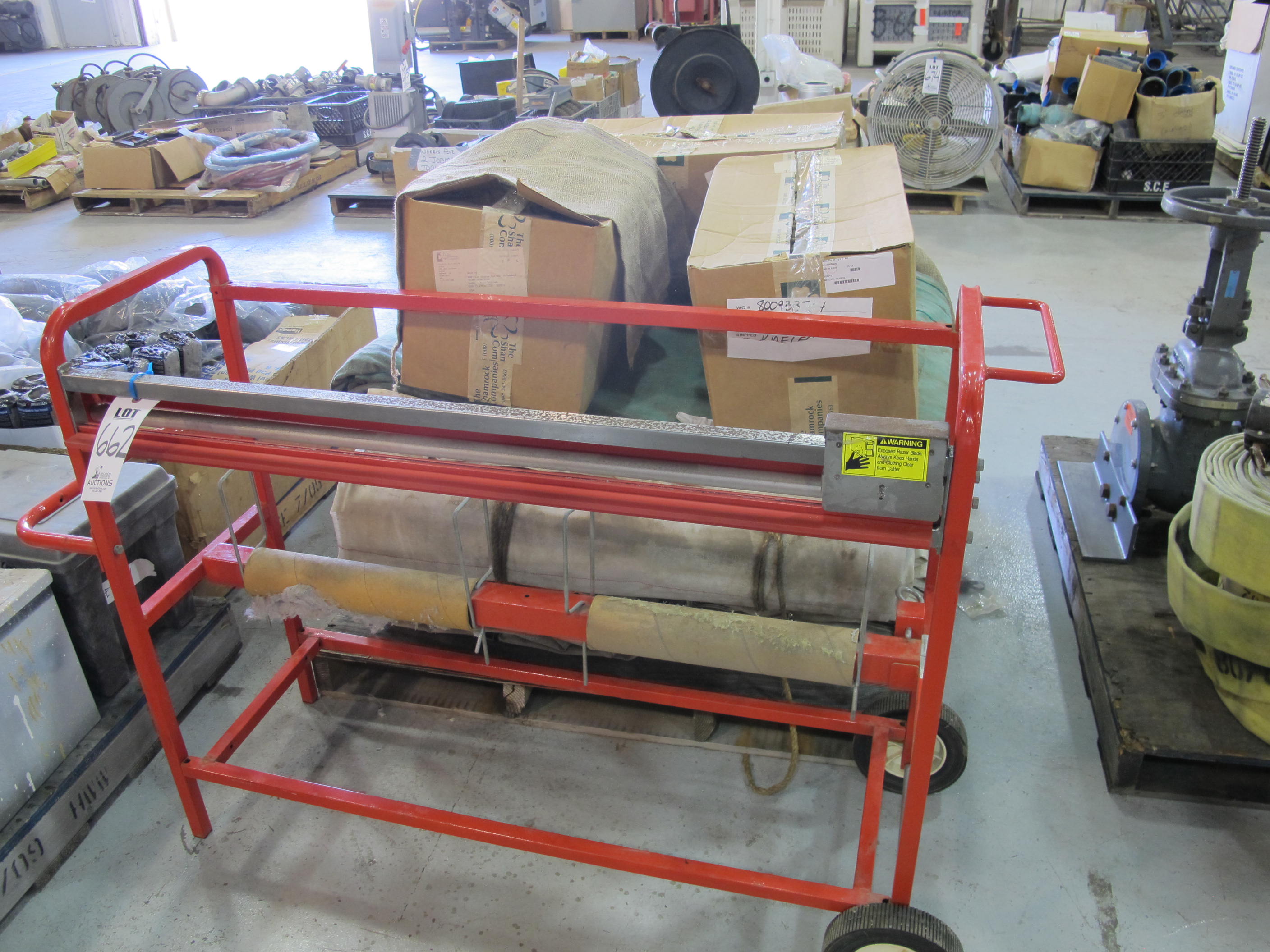 LOT ASSORTED TARPS & CART (G-49) LOADING & HANDLING FEE $15-