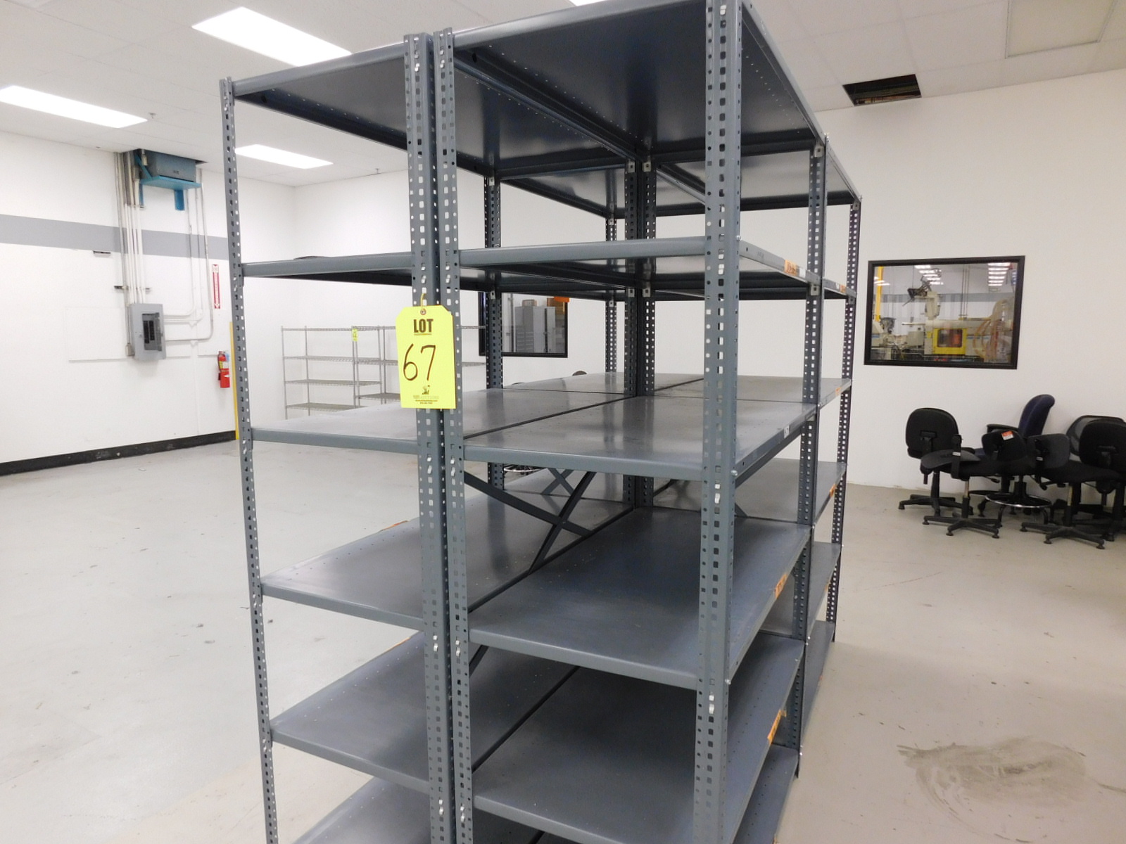 LOT OF (4) ADJUSTABLE SHELF UNITS, 4'X2'X7'-67
