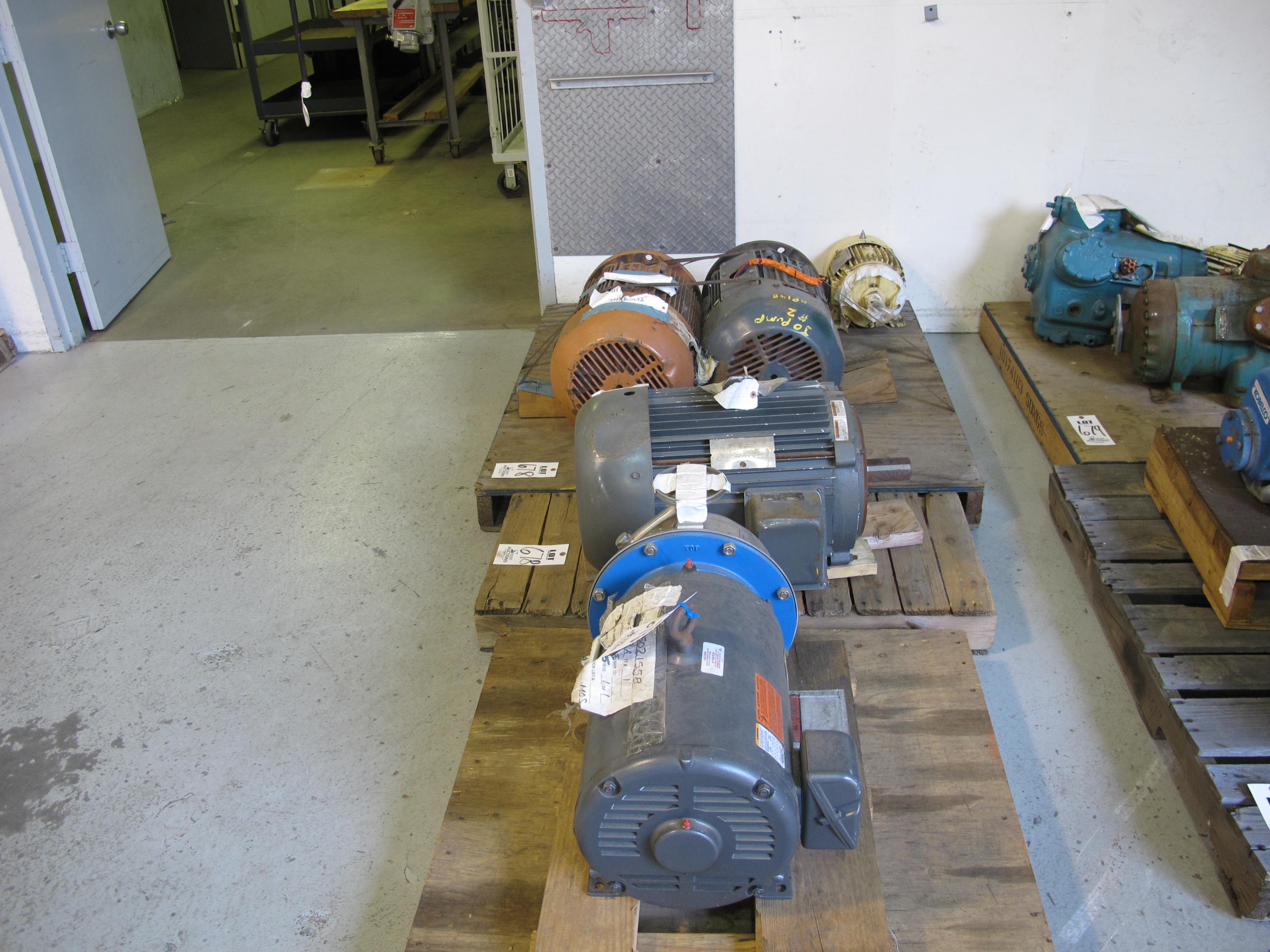LOT (5) ASSORTED ELECTRICAL MOTORS (G-49) LOADING & HANDLING FEE $30-