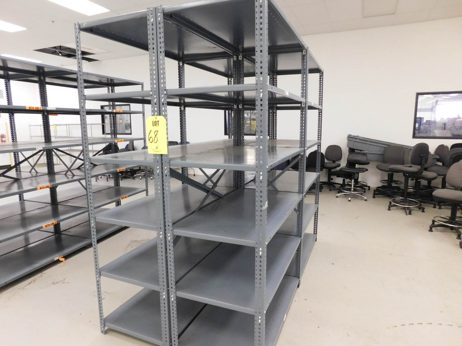 LOT OF (4) ADJUSTABLE SHELF UNITS, 4'X2'X7'-68