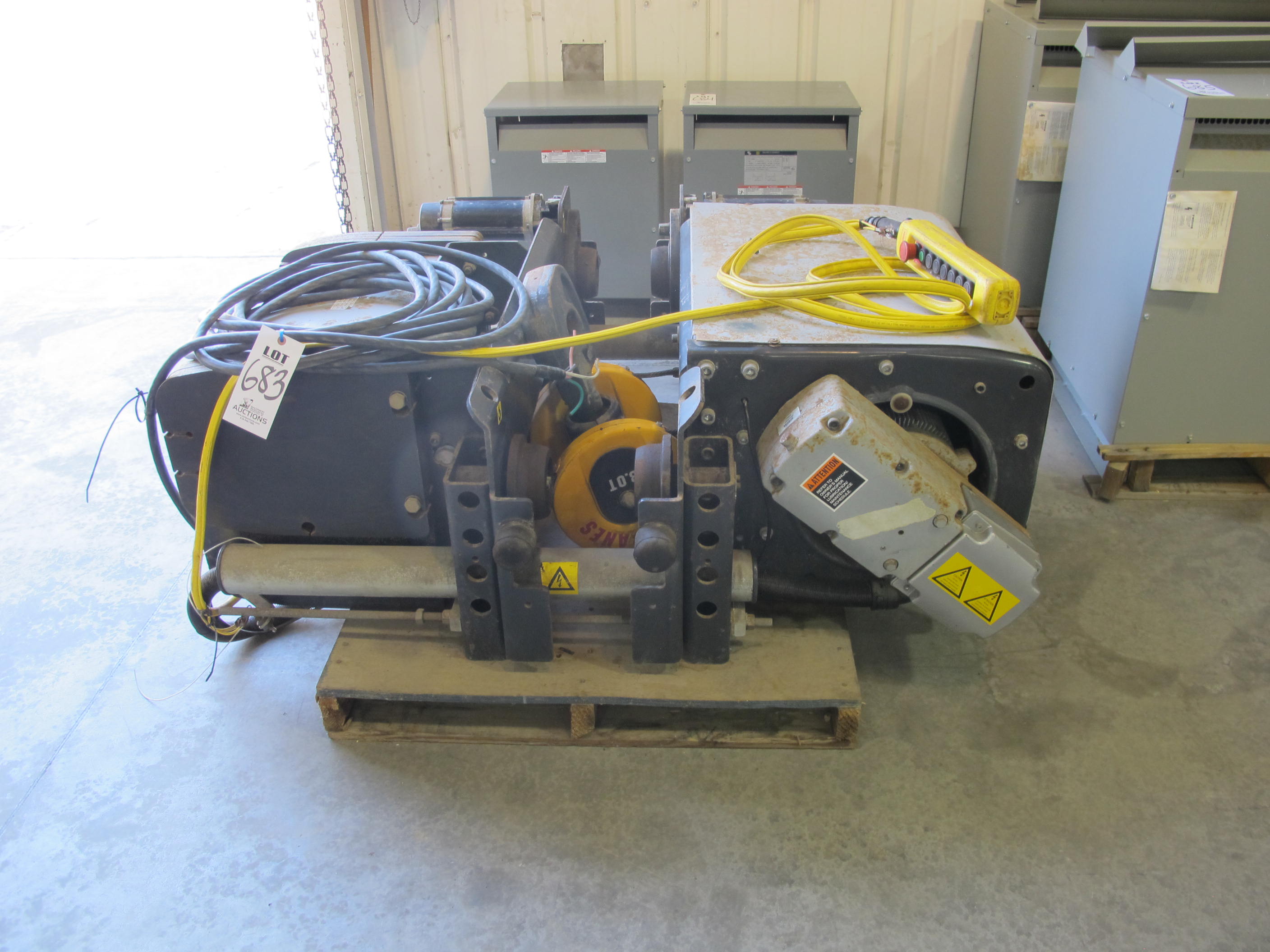 KONECRANES MODEL H0318832 8-TON ELECTRIC CRANE, S/N CXT50410080P58FFL0F W/ PENDANT CONTROL (G-49) LOADING & HANDLING FEE $15-