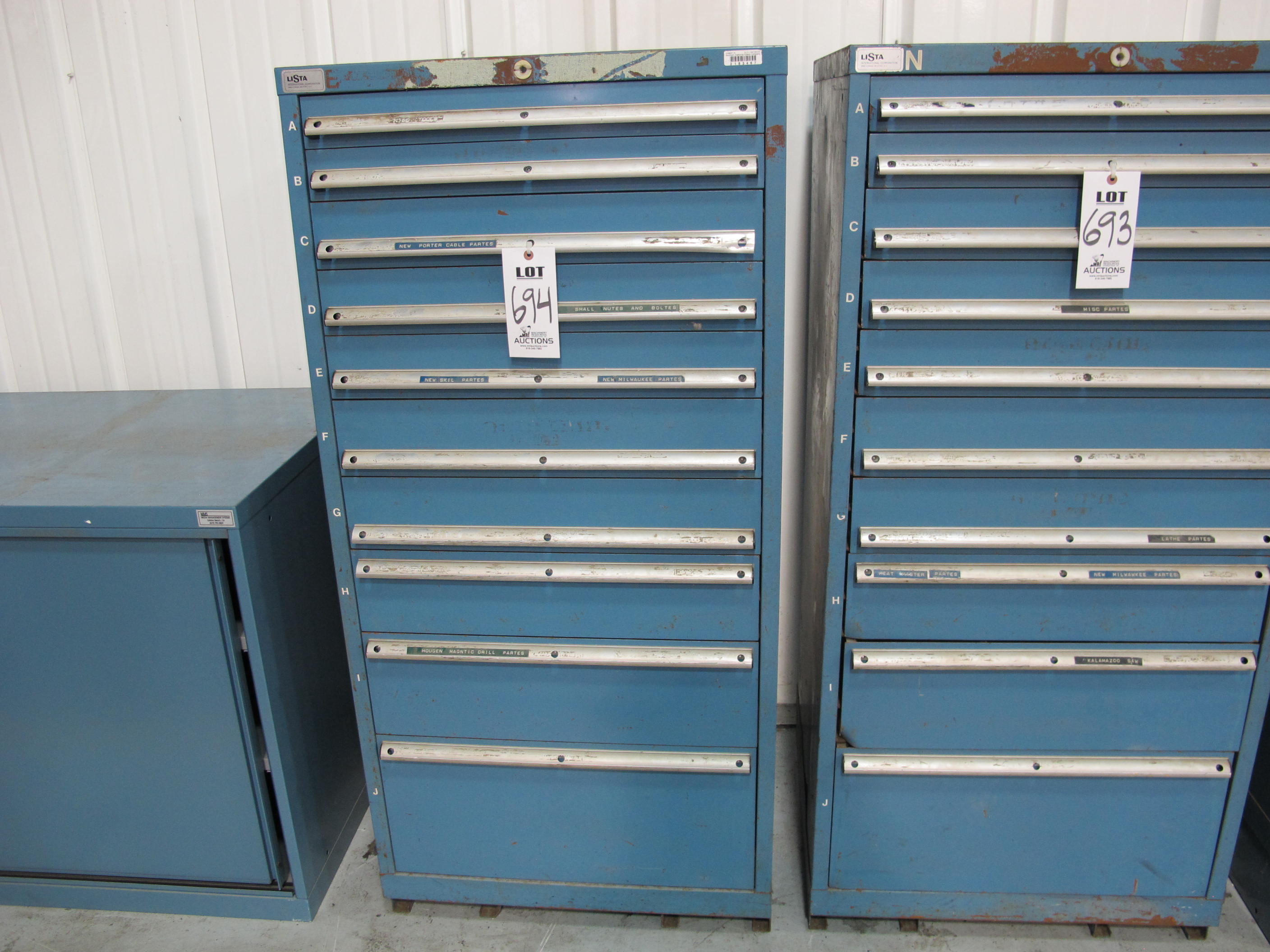 LISTA 10-DRAWER TOOL CABINET (G-49) LOADING & HANDLING FEE $25-