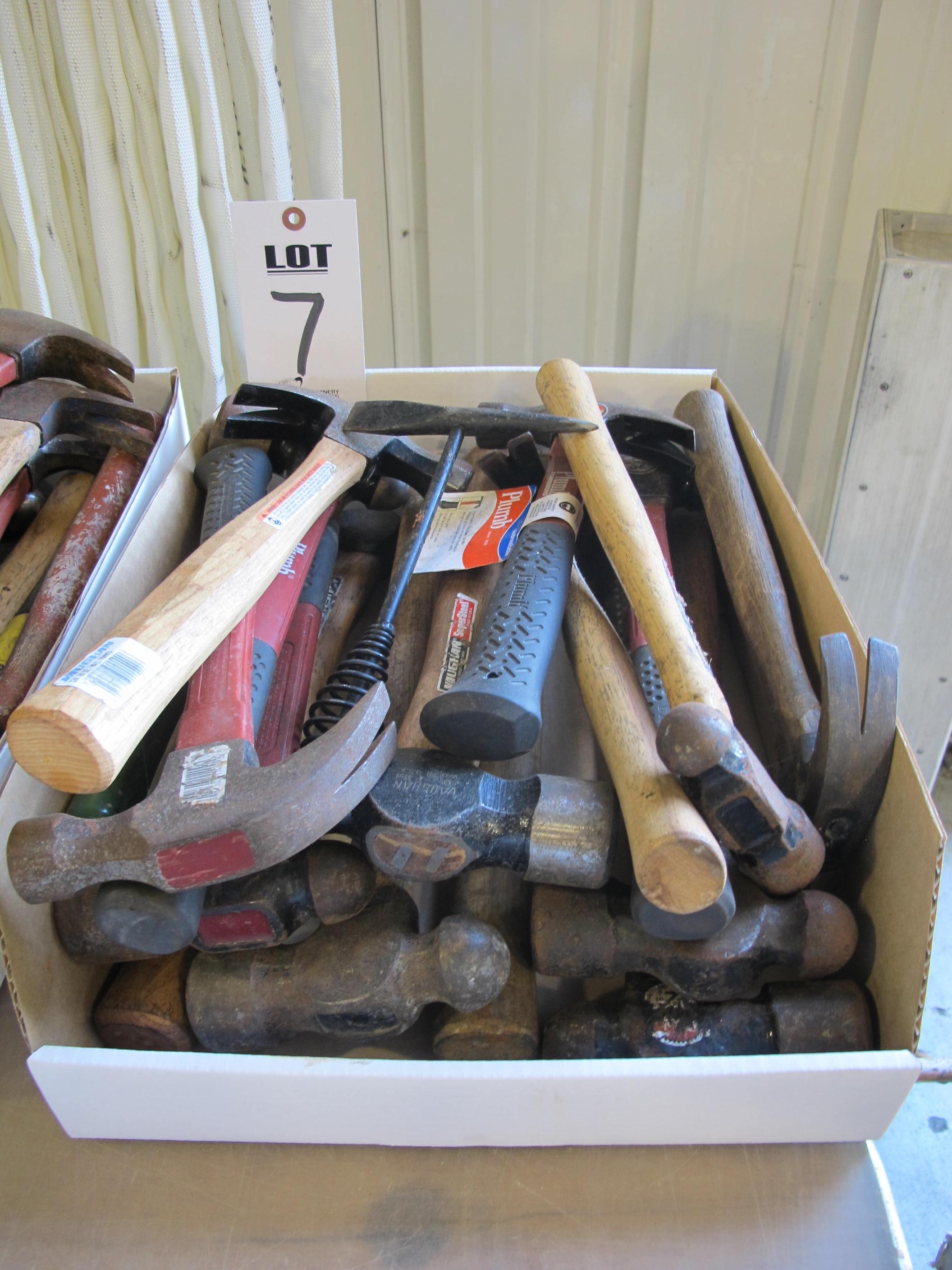 LOT ASSORTED HAMMERS (G-49) LOADING & HANDLING FEE $5-
