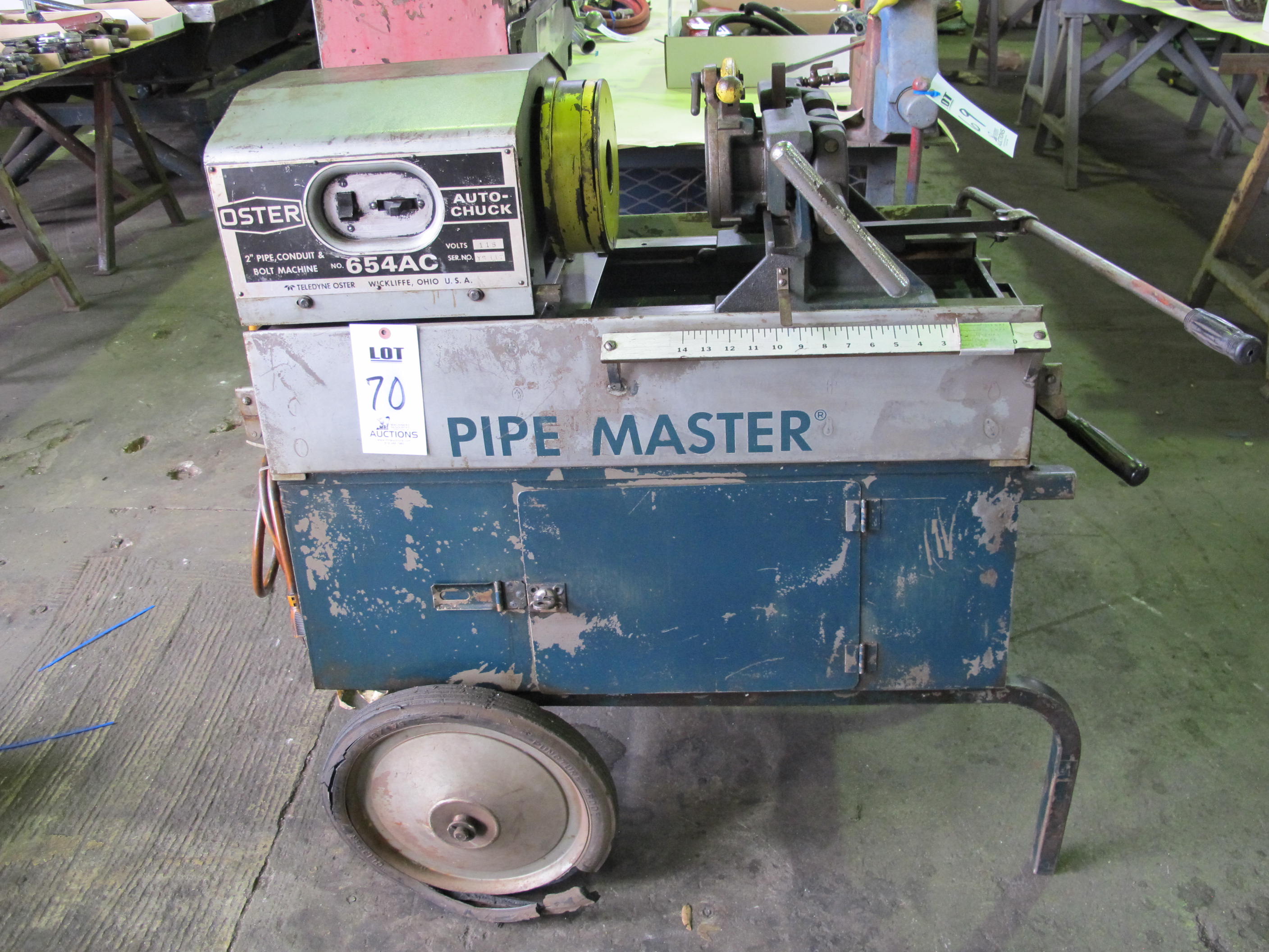 OSTER MODEL-654AC THREADING MACHINE
S/N: YS117-70