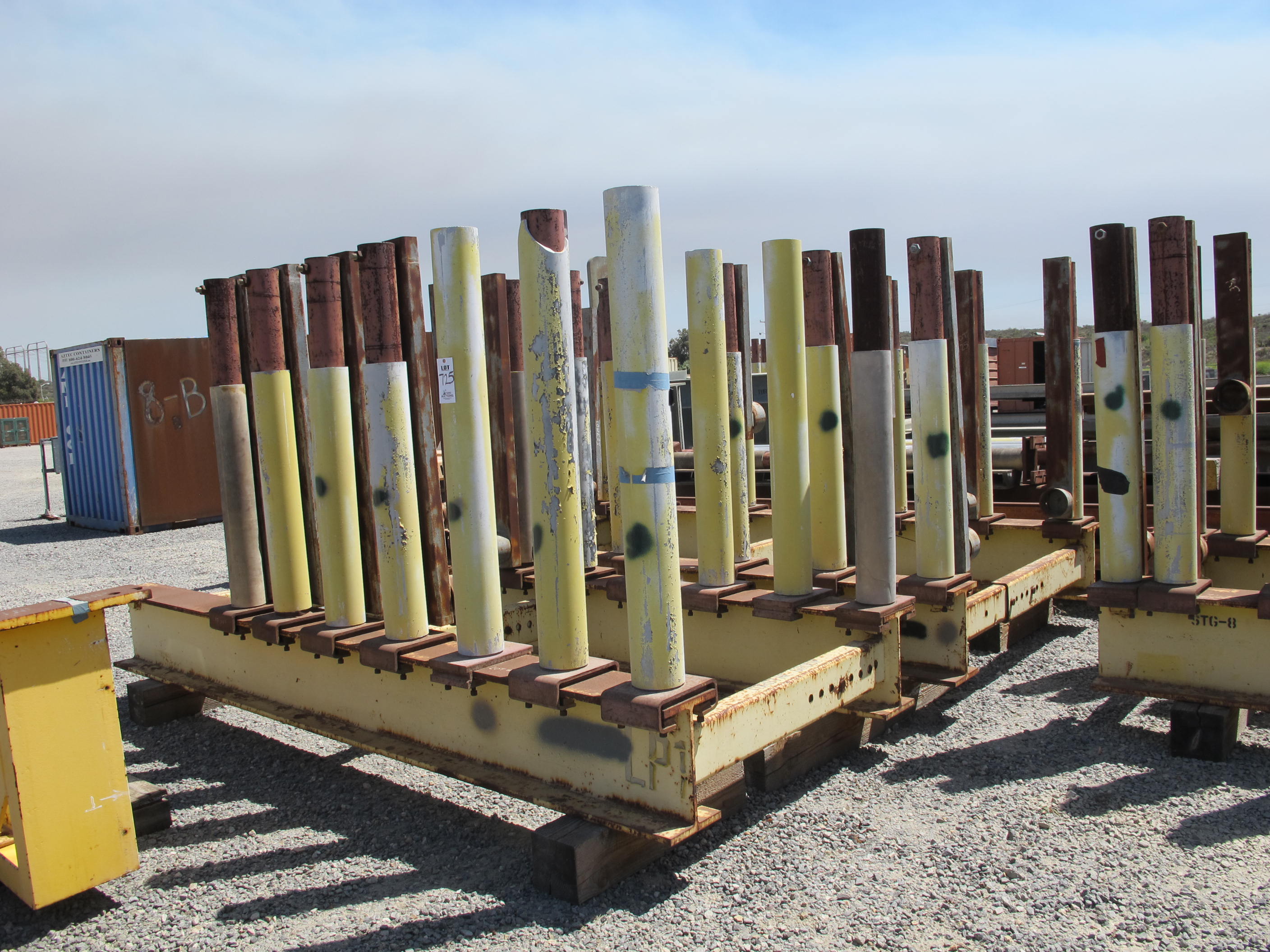 LOT ASSORTED RACKS W/ CONTENTS (G-49 YARD) LOADING & HANDLING FEE $25-