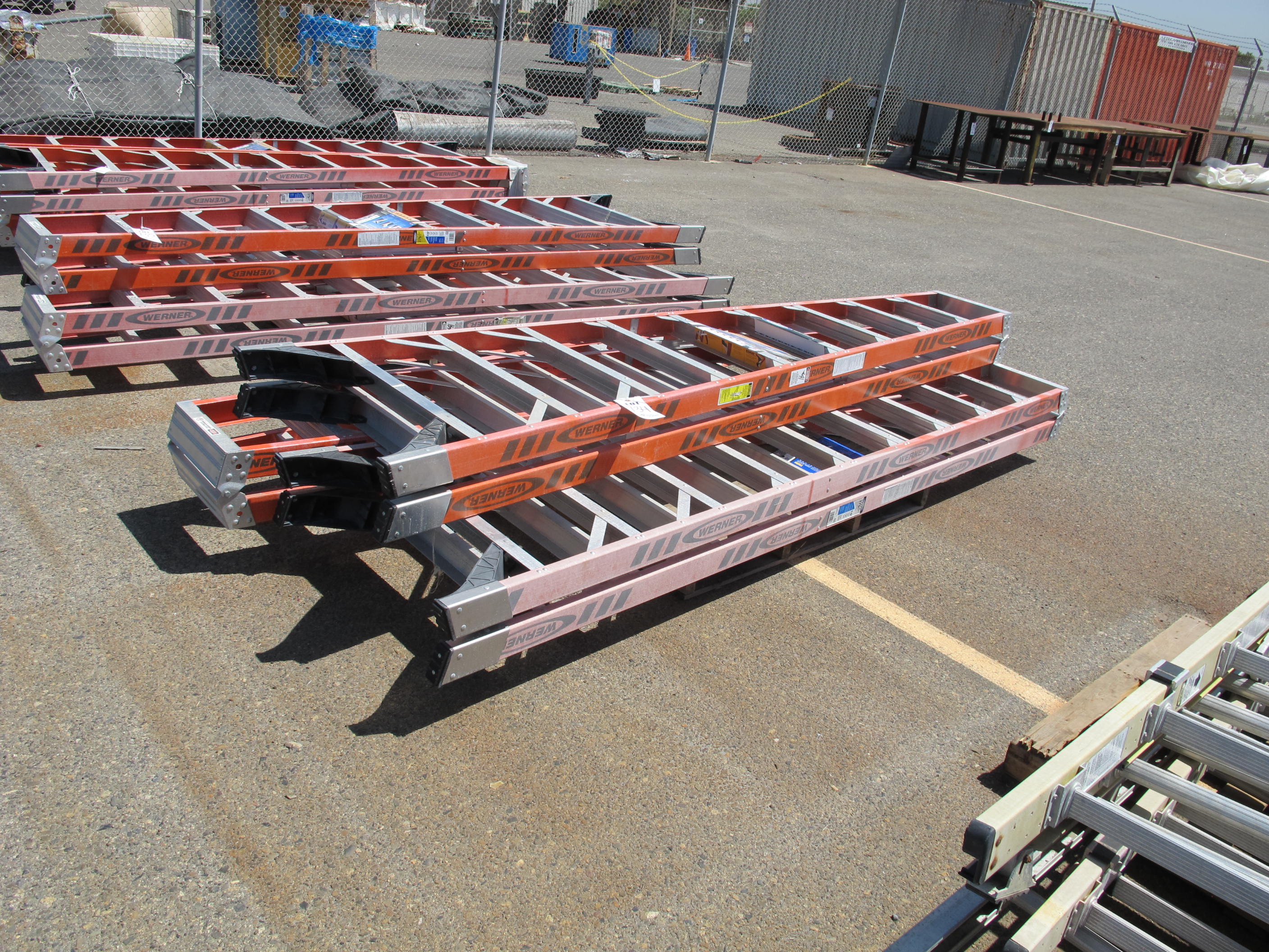LOT (4) ASSORTED LADDERS (G-49 YARD) LOADING & HANDLING FEE $20-